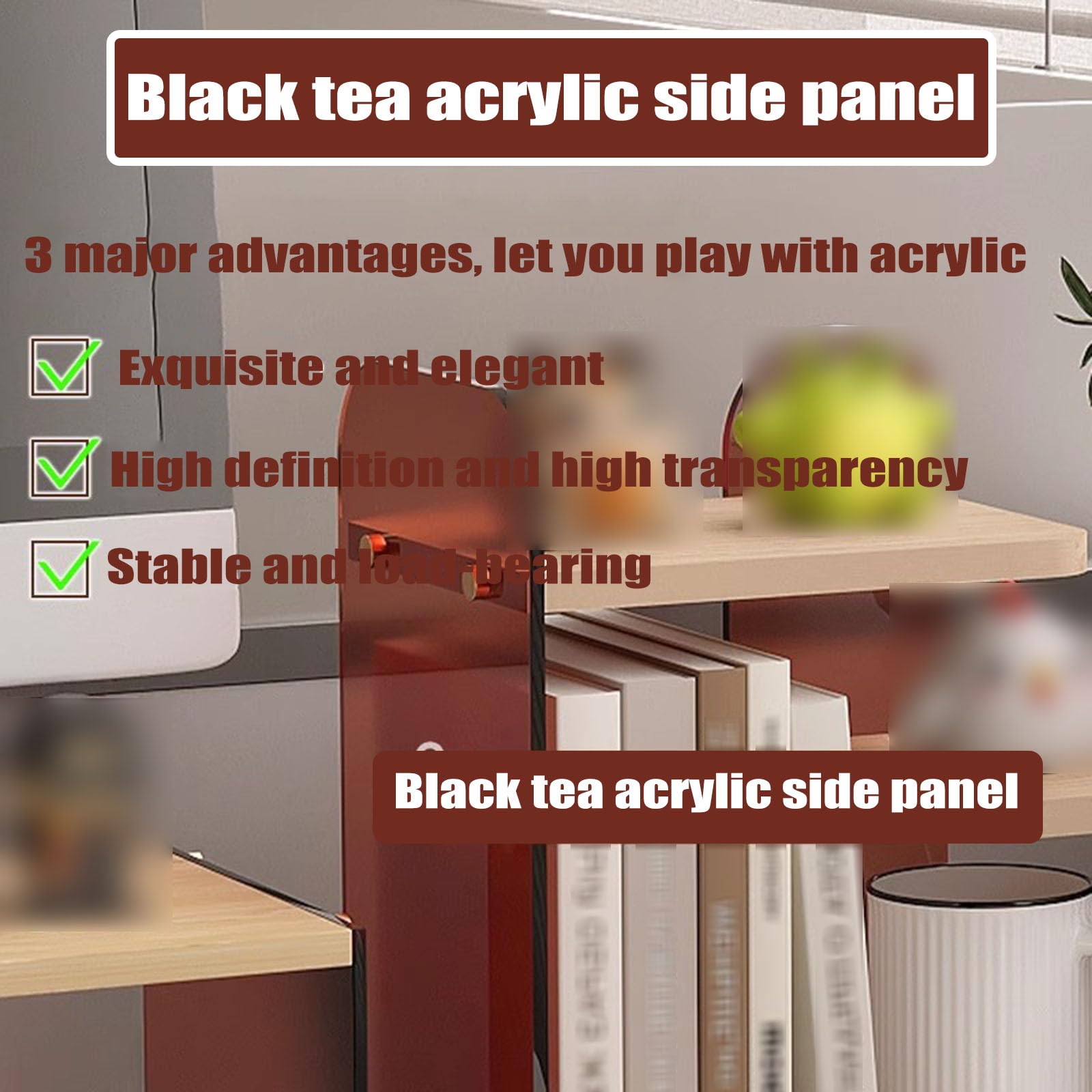 Organizador de maquillaje de 3 niveles, estante de almacenamiento de madera y acrílico para el cuidado de la piel y perfumes, organizador de maquillaje de encimera para baño y tocador