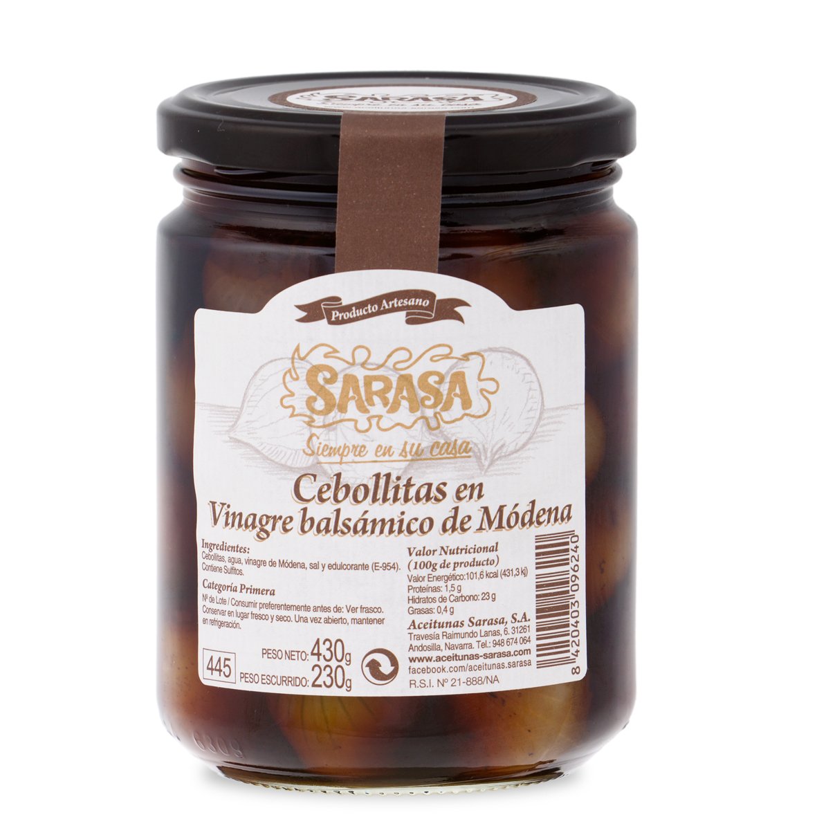 Sarasa Cebolla en Vinagre Balsámico - Paquete de 12 x 680 gr - Total: 8160 gr