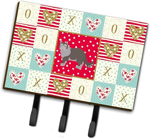 Caroline's Treasures Siberian Forest #1 Cat Love Leash or Key Holder Hooks, Multicolor