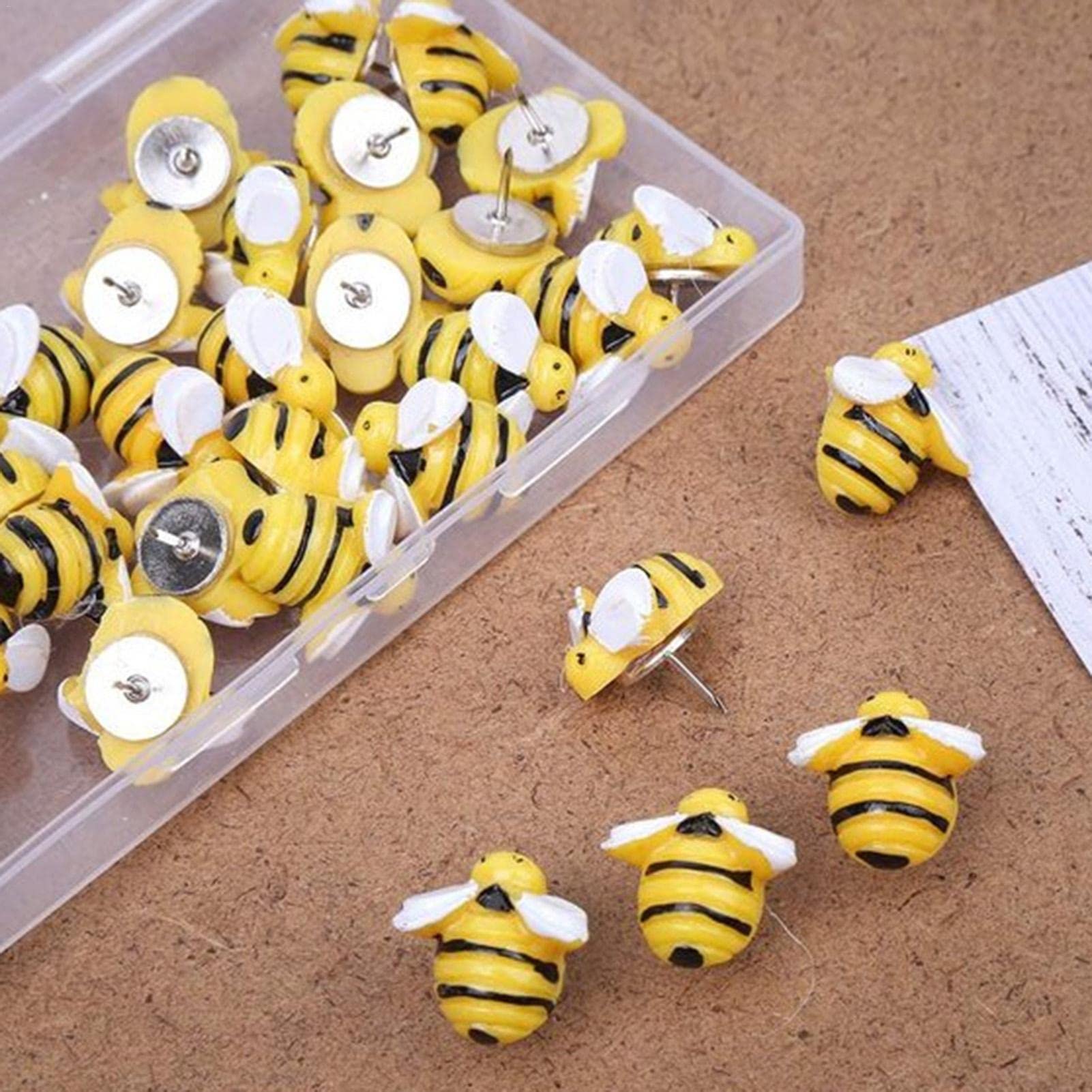 Kreative Stecknadeln Aus Kunstharz – 36 Blumen & 10 Bienen Für Pinnwand & Deko