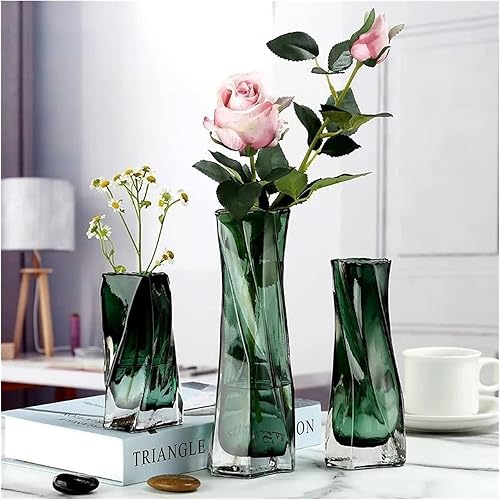 Jarrón de flores, 3 piezas, estilo europeo, creativo, jarrón de cristal, moderno, minimalista, para sala de estar, mesa de comedor, arreglo de