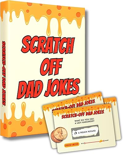 Gifts for Dad - Scratch Off Dad Jokes - Dad Christmas Gifts - Father's Day Gifts For Coworkers