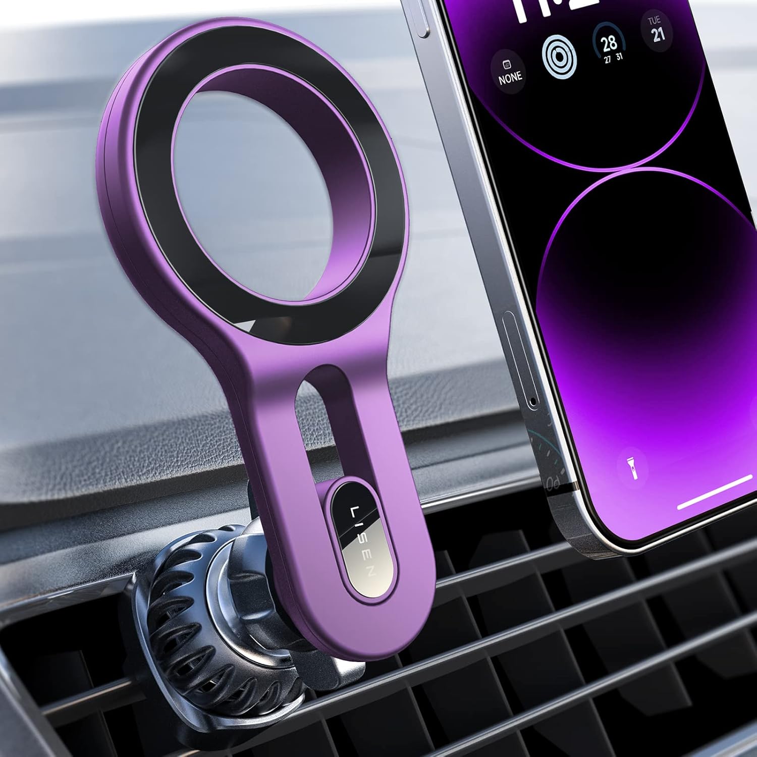 LISEN for MagSafe Car Mount, Car Phone Holder Mount, Purple