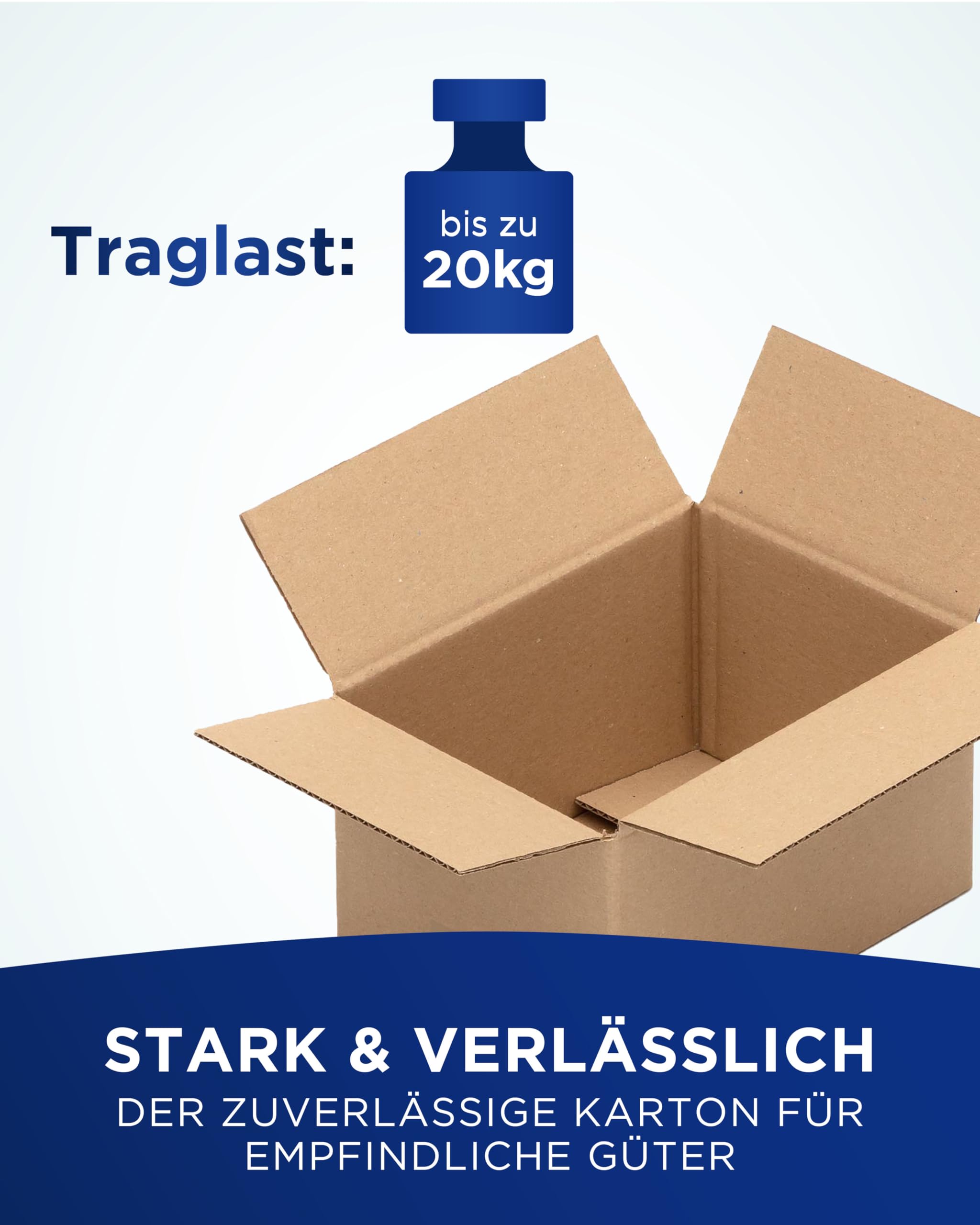 Faltkartons, 220 x 160 x 120 mm, 250 Stück | Kleine Kartons aus Wellpappe | Ideal für Warensendungen