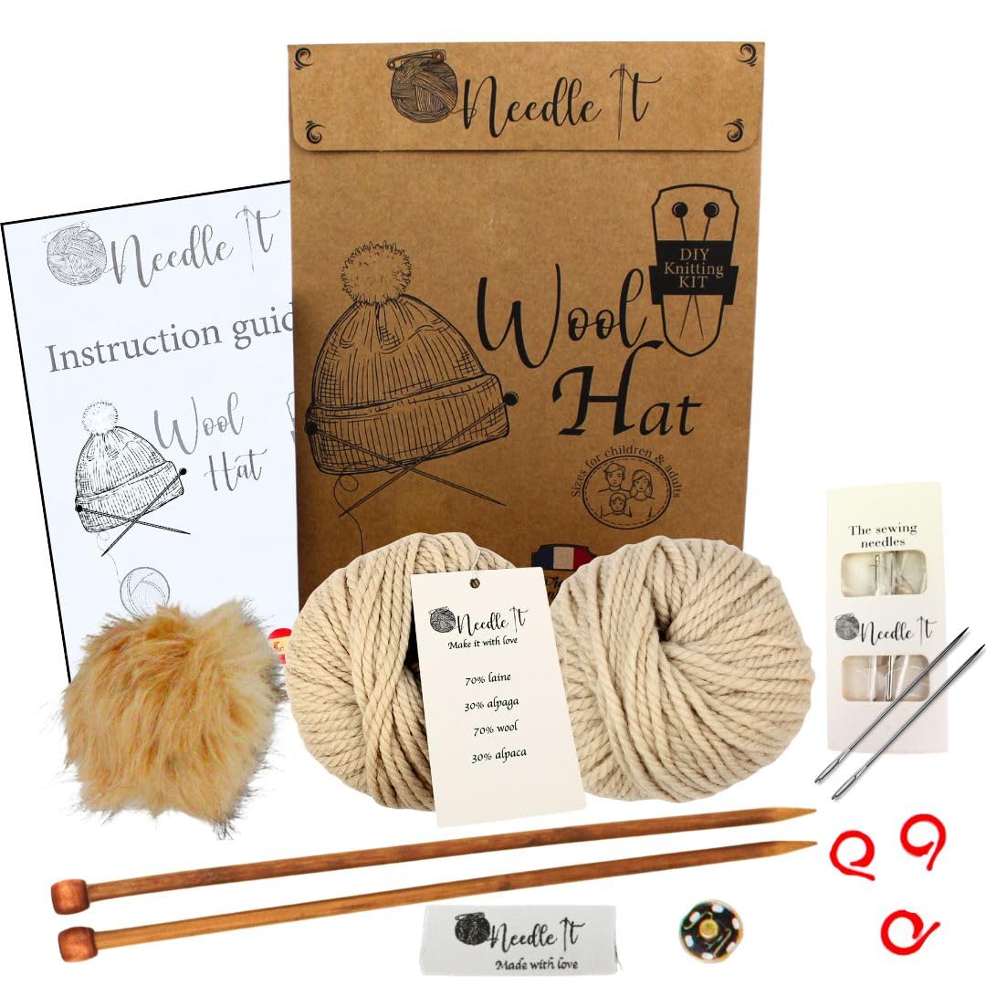 Kit Maglia Per Cappello In Lana Francese - Completo Con Ferro, Gomitolo E Istruzioni - Foto 12