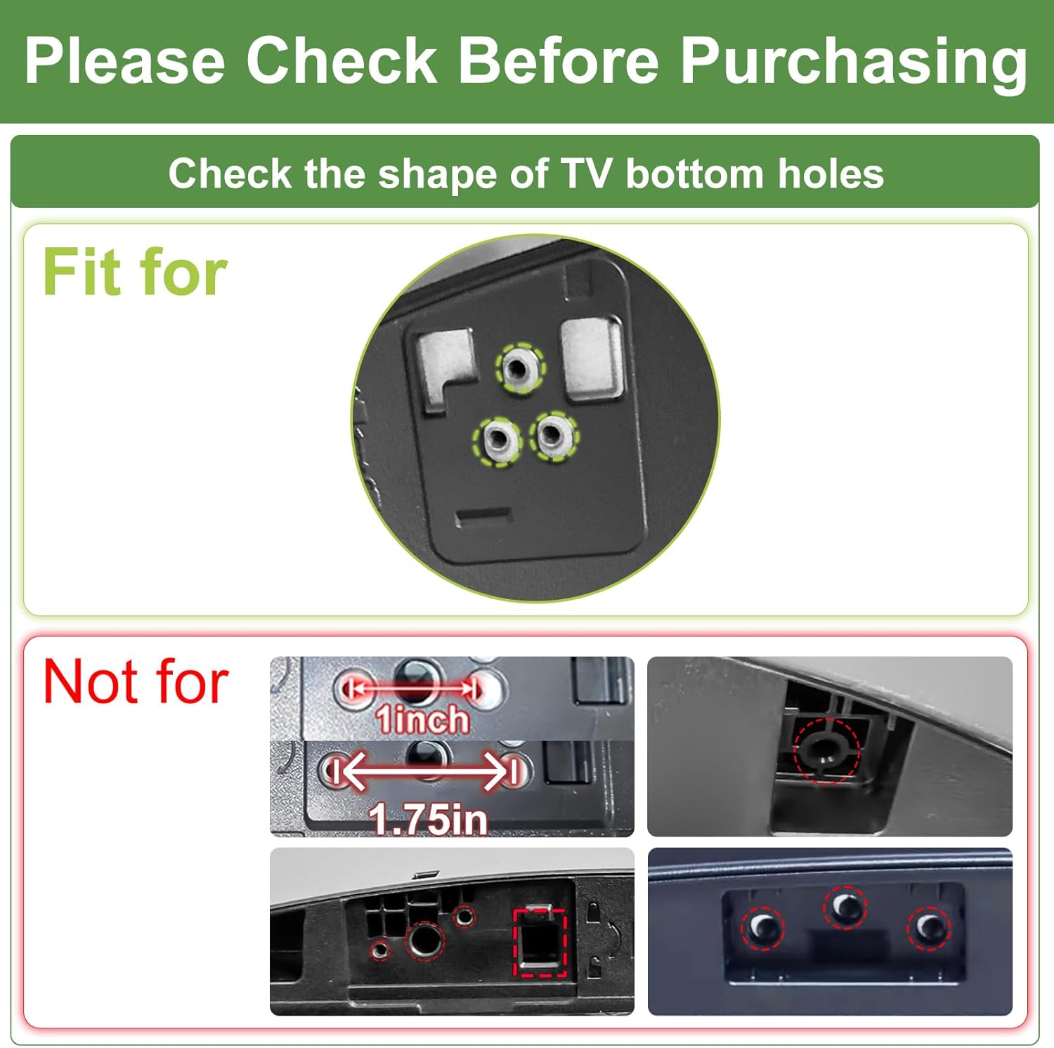 TV Stand for LG TV Legs, for LG 75" TV Legs 75UM6970PUB 75UK6500 75UK6570 75UK7050 75UM7570 75UM8070 75UM7100PUA 75UN6955 75UN7370 75UN8570AUD MAM648866 with Screws