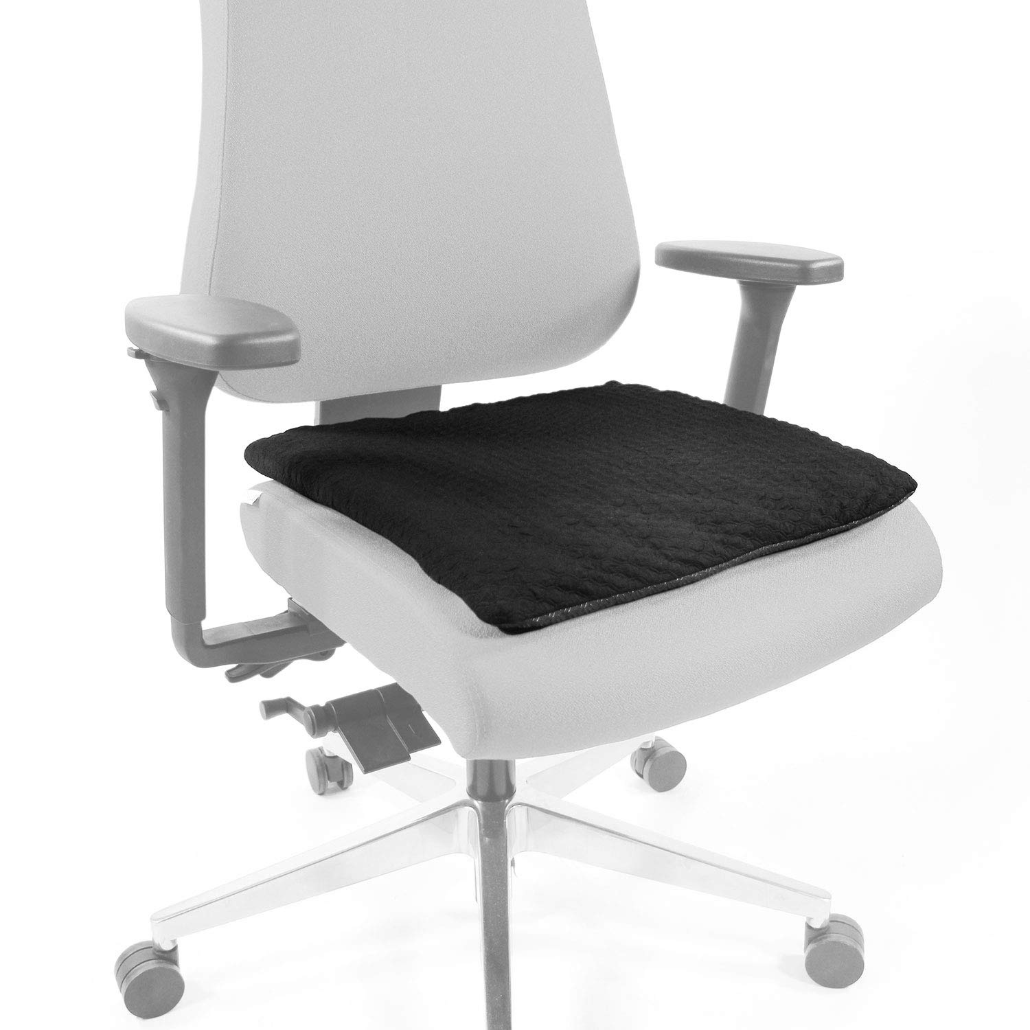 hjh OFFICE Orthopädisches Gel-Sitzkissen MEDISIT I 42x42 Kissen mit Gelperlen, Anti-Rutsch Bezug, abnehmbar & waschbar 780000