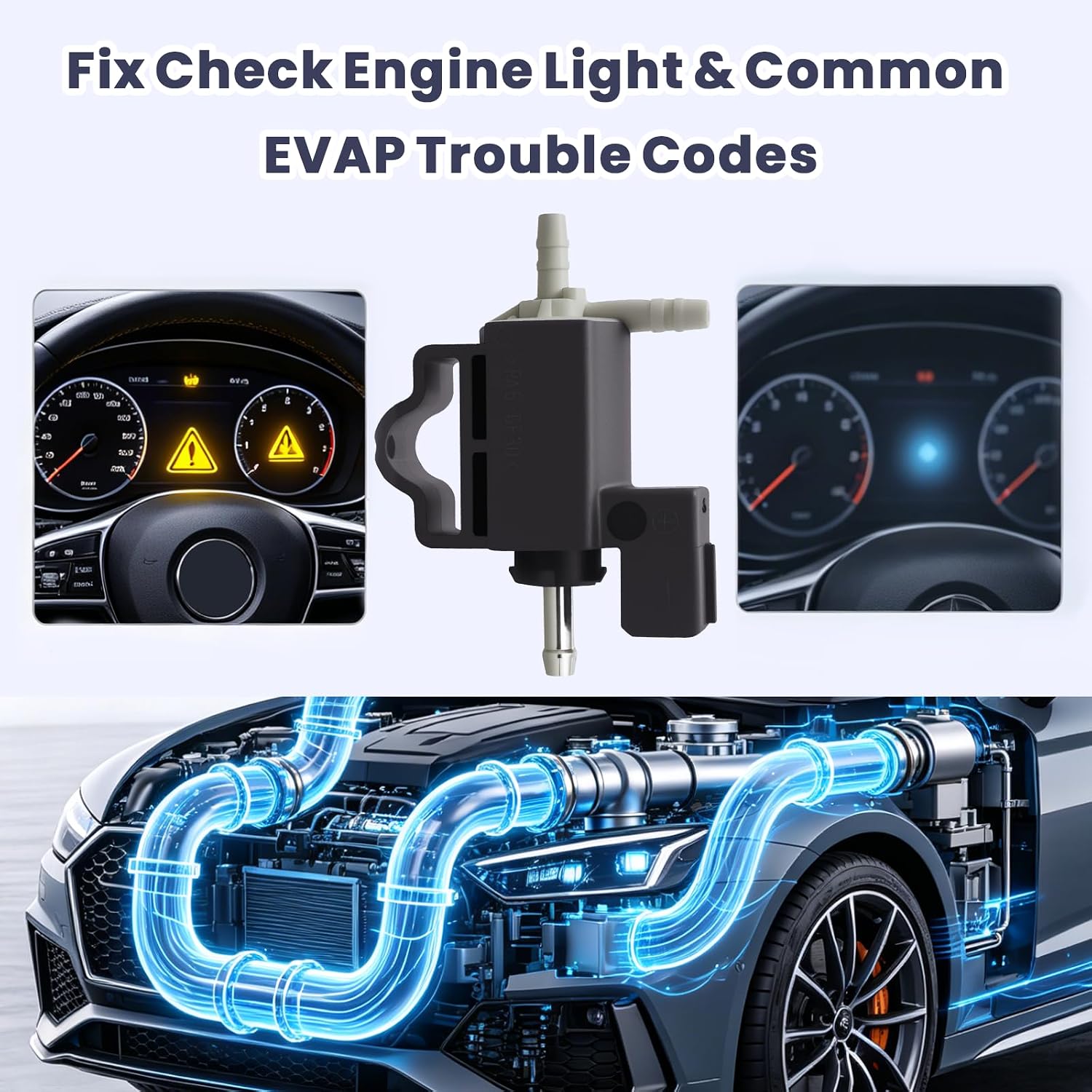 55574902 Turbocharger Bypass Valve – Compatible With Buick Encore 2013-2018 Chevrolet Cruze Sonic Trax 2011-2018 Replaces 703833020 704010000 55559239 850351