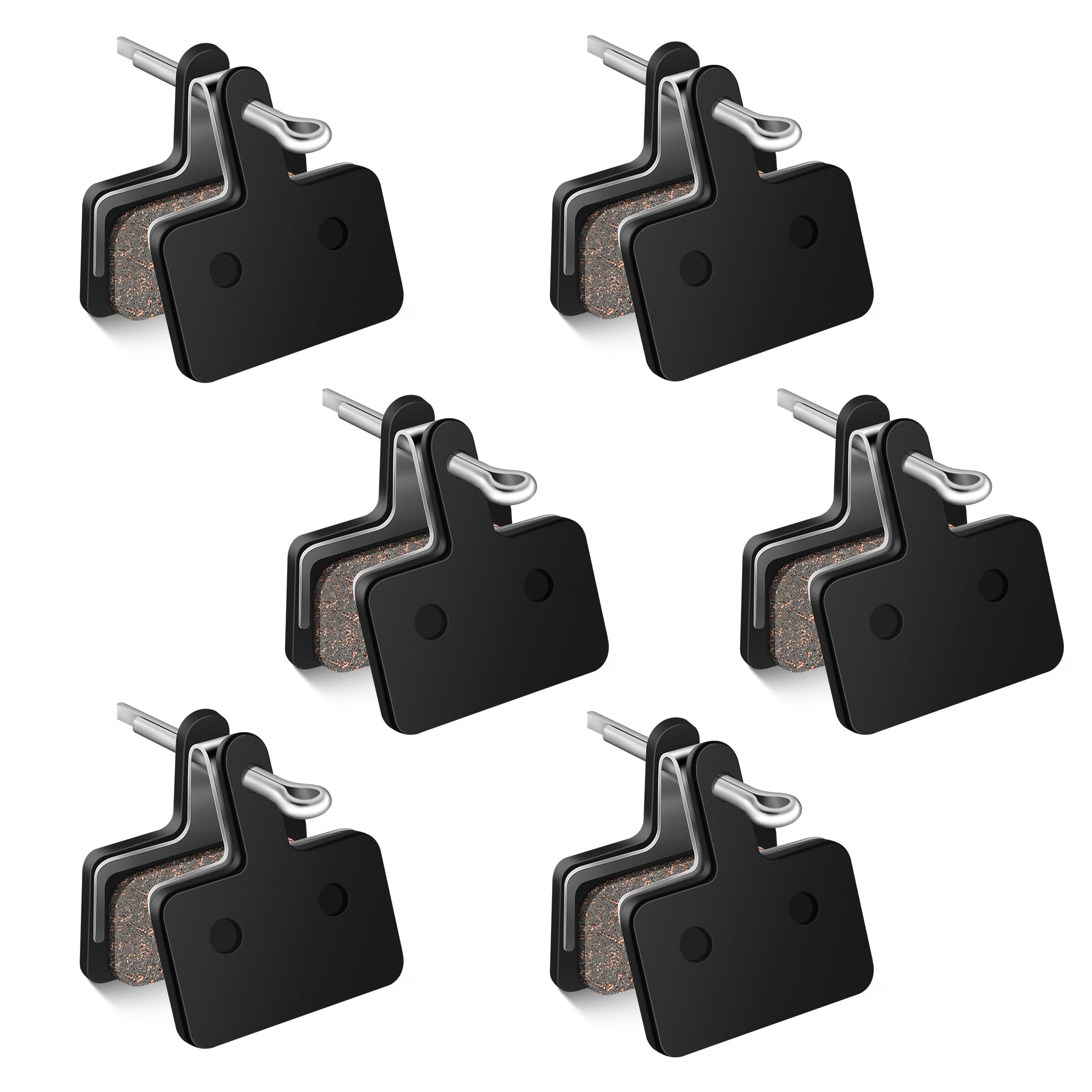 6Pairs Bike Brake Pads for Mountain MTB Bike, Resin Bicycle Disc Brakes for Shimano C501 M575 M525 M495 M486 M485 M475 M465