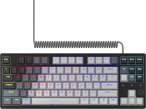 Azar 514TKL RGB Mechanical Gaming Keyboard, Wired, White