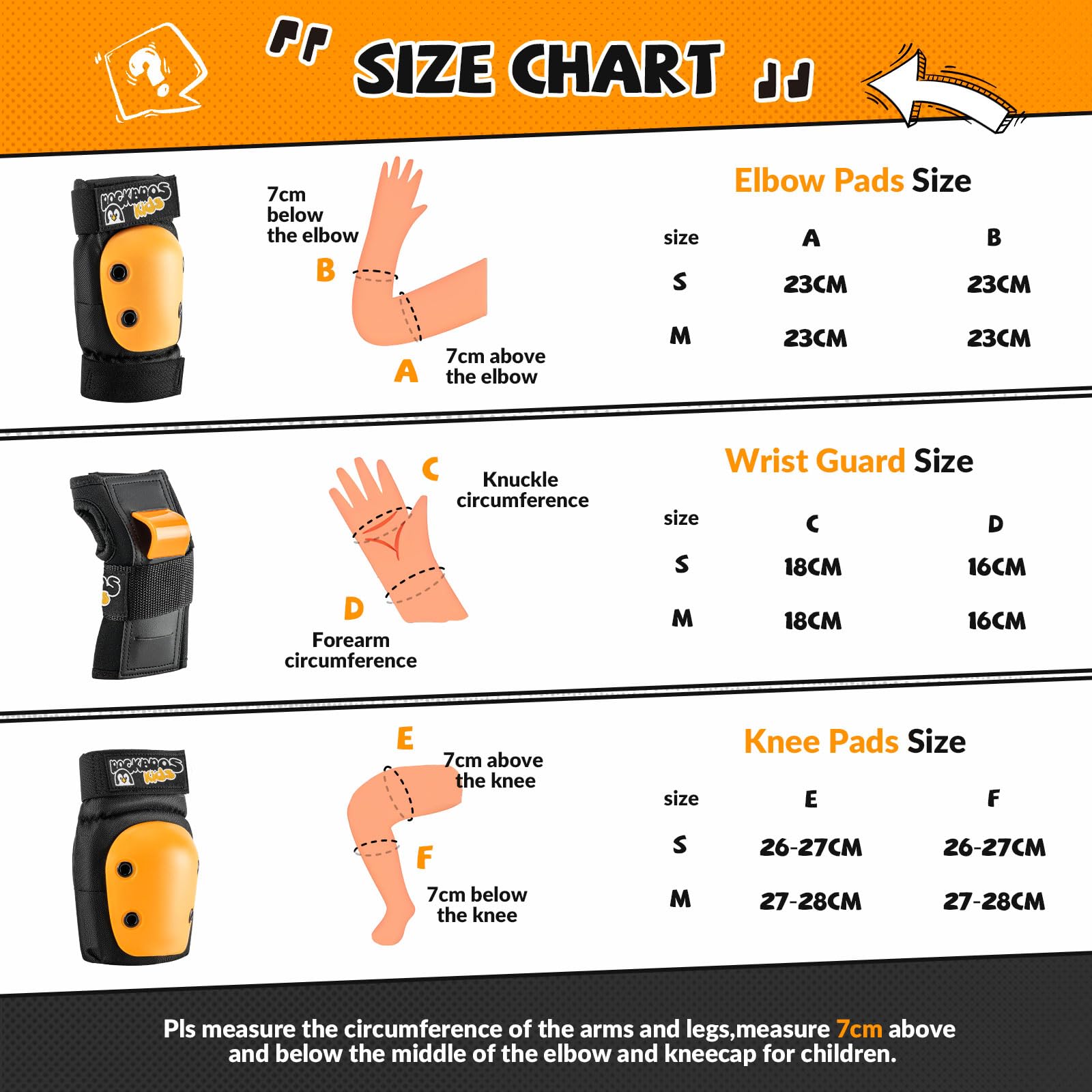 ROCKBROS Protezioni Set Bambini, Protezione Skateboard Bambini, 3 in 1 Protezioni Pattini, Ginocchiere Gomitiere Polsiere, Sicurezza Set per Ciclismo, Pattinaggio, Monopattino, Scooter