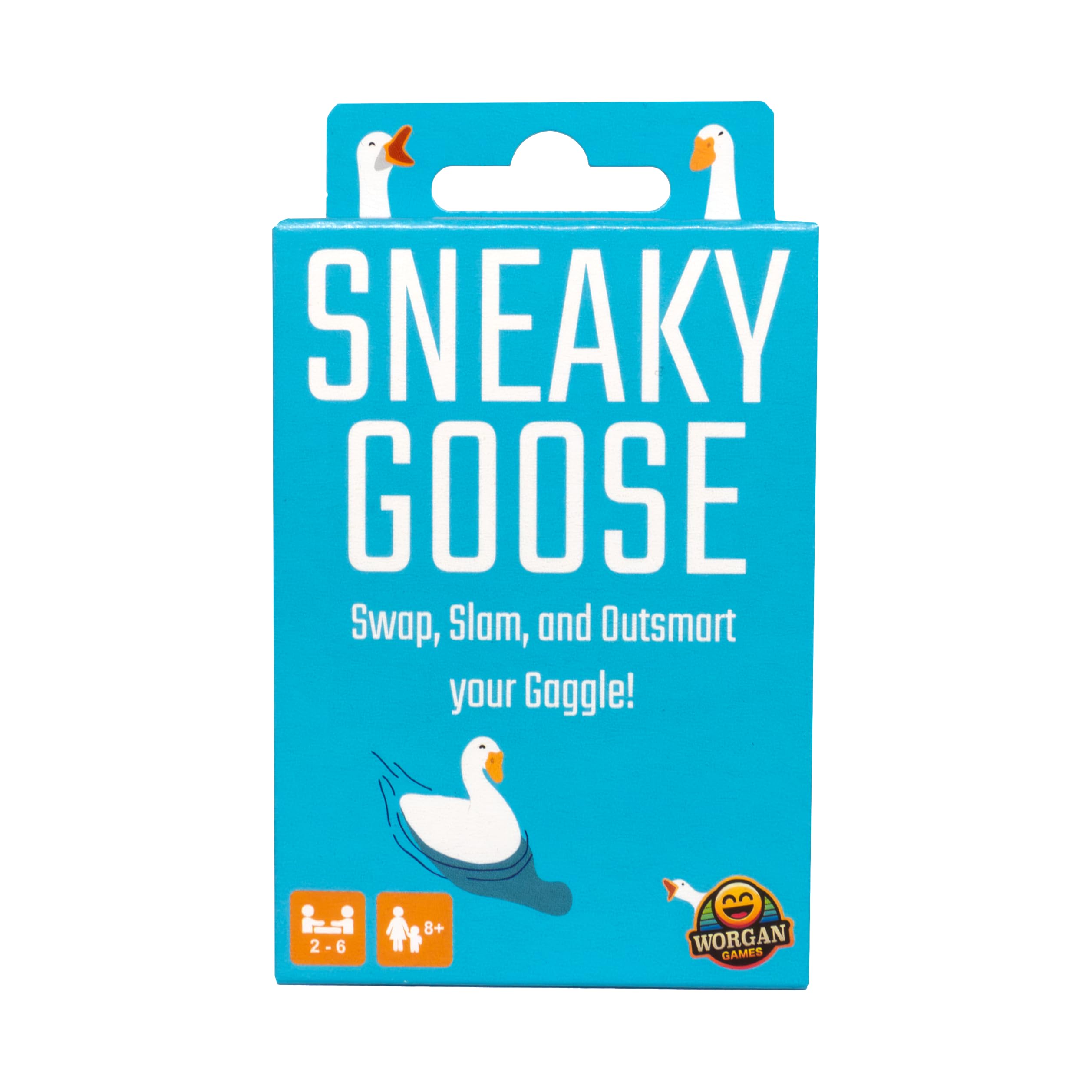 Sneaky Goose: Quick Thinking Memory Game for Kids, Teens & Adults - Travel Size - 2-6 Players - Ages 8+