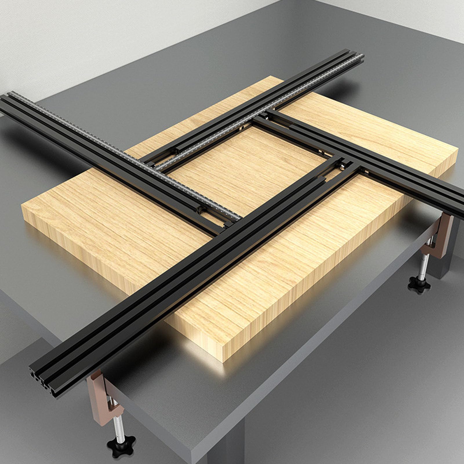 Regolabile Squadra Sagoma Fresatura 23,6x23,6cm Legno