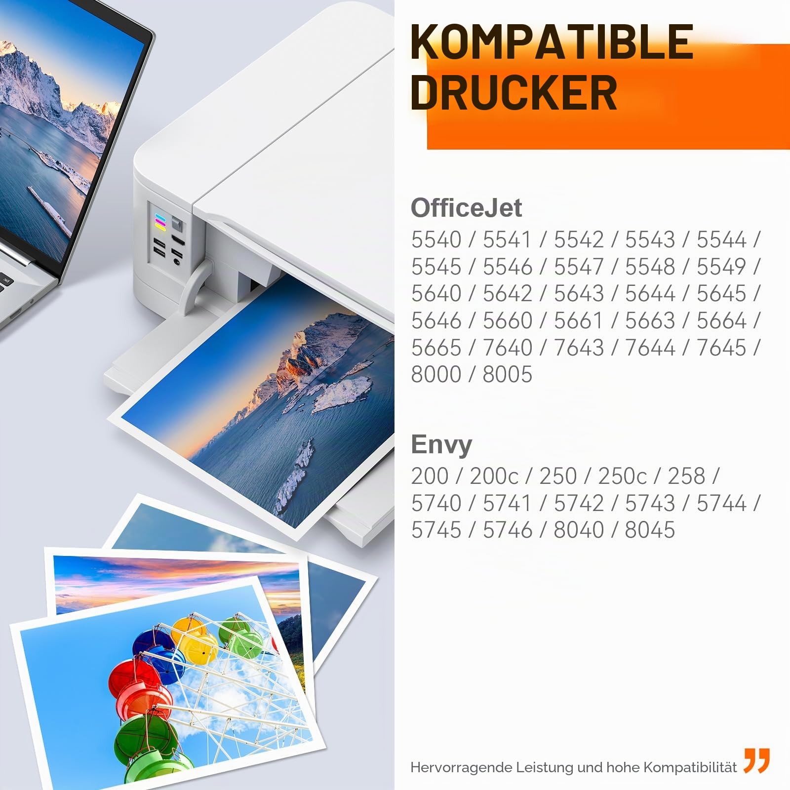 62 XL Druckerpatronen Multipack, 62XL Patronen Schwarz und Farbe kompatible für Original HP 62 Druckerpatronen für Envy 5541 5544 5646 5744 5540 5542 5546 5640 5646 OfficeJet 200 200c 250 250c 5740