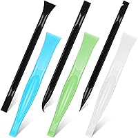 Vista 8 de Honoson Herramienta raspadora de plástico antiarañazos, herramienta de limpieza de plástico de fibra de carbono, raspador rígido en forma de Blanco