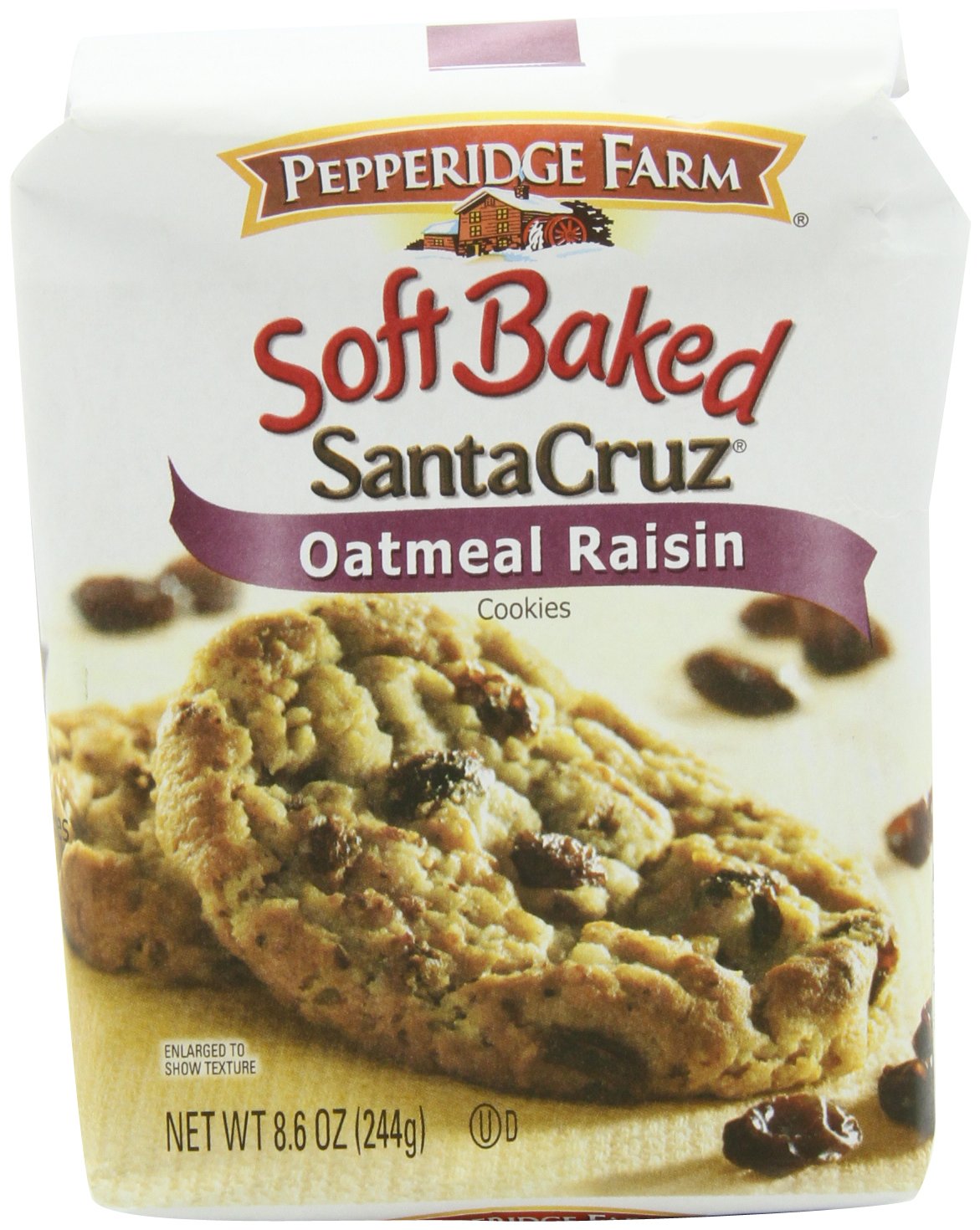 Pepperidge Farm Soft Baked Cookies, Santa Cruz Oatmeal Raisin, 8.6 Ounce (pack of 4)