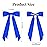 2PCS Silky Satin Hair Bows Hair Clip Blue Hair Ribbon Ponytail Holder Accessories Slides Metal Clips Hair Bow for Women Girls Toddlers Teens Kids
