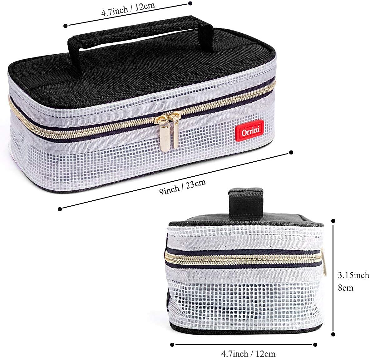 Orrini Pencil Case Pen Case Pencil Bag Pen bag Organizer Pouch Holder ,Makeup Bag Desk Organizer Stationery Case with Large Capacity For Students Women men School & Office Supplies (Black)