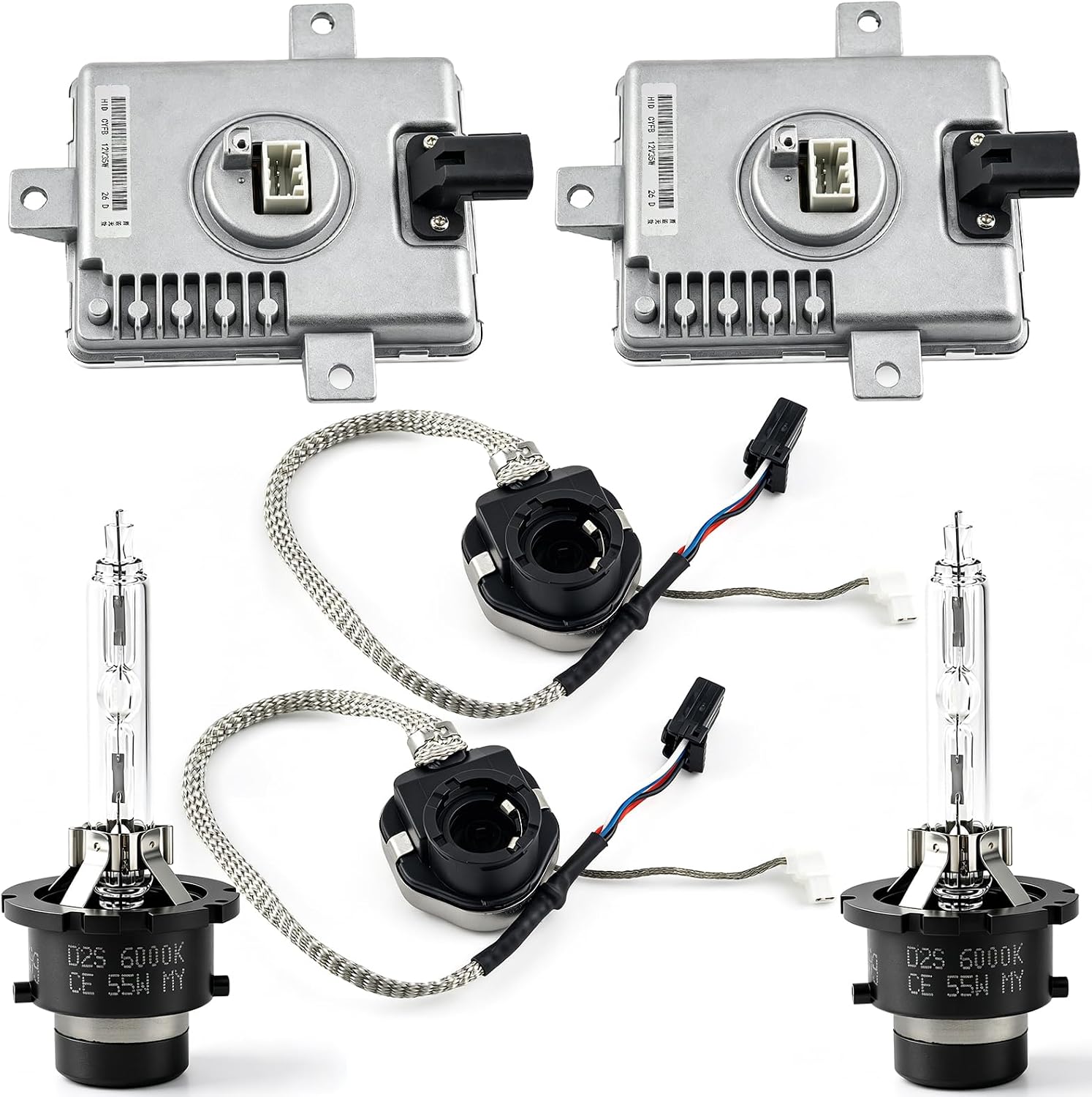 2PCS Xenon HID Headlight Ballast with Igniter & D2S Bulb Assembly Module