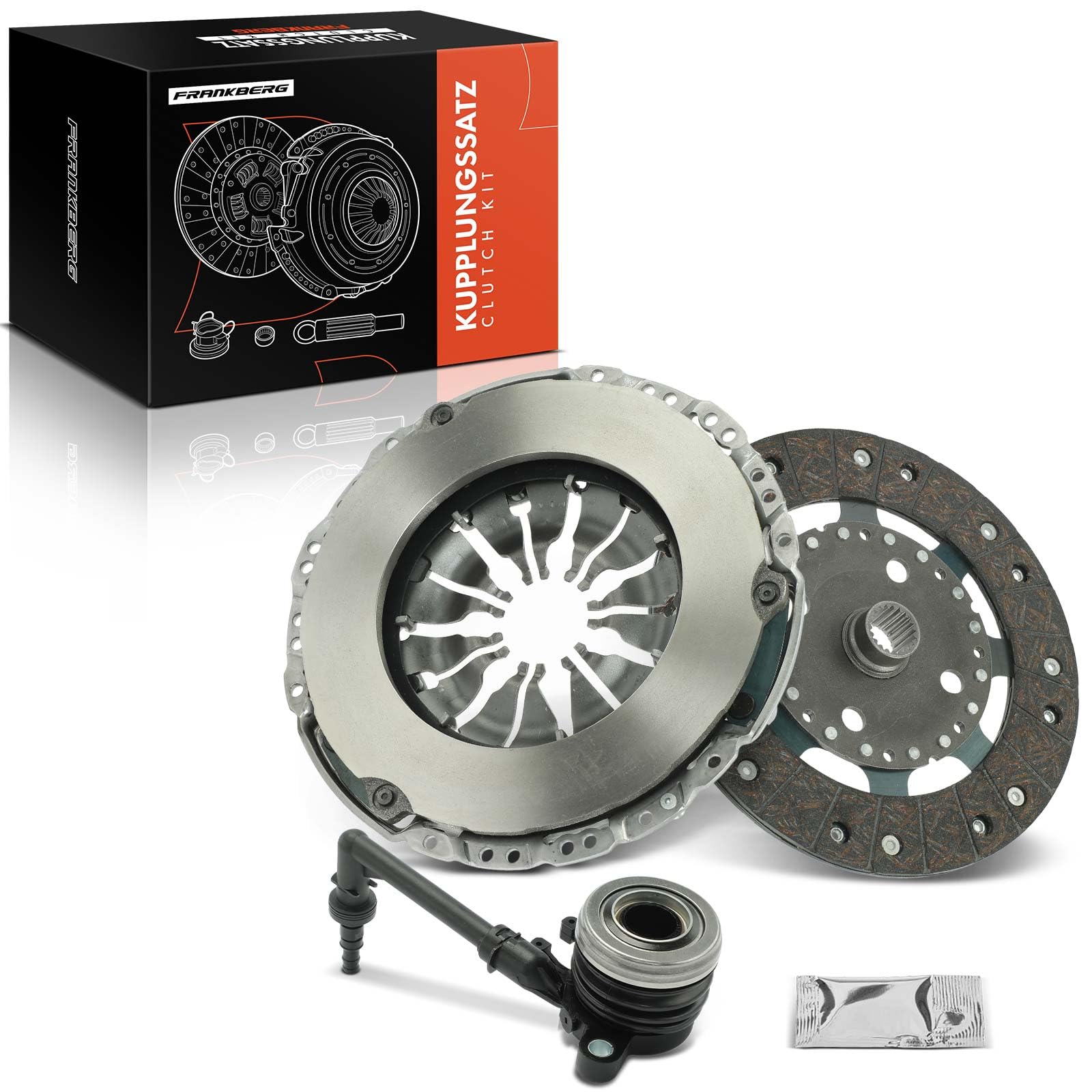 Frankberg Kit de embrague con cojinete de desembrague 301010007R | Compatible con: Pulsar Hatchback C13, Scénic III JZ0.1, M.e.g.a.n.e III Hatchback B3 BZ0.1, Escena IV J9