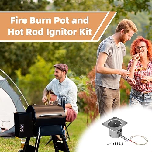 Miniatura 7 de Kit de encendido de olla y barra caliente, piezas de repuesto para Traeger & Pit Boss Wood Pellets Grill Smoker, olla quemadora de fuego con