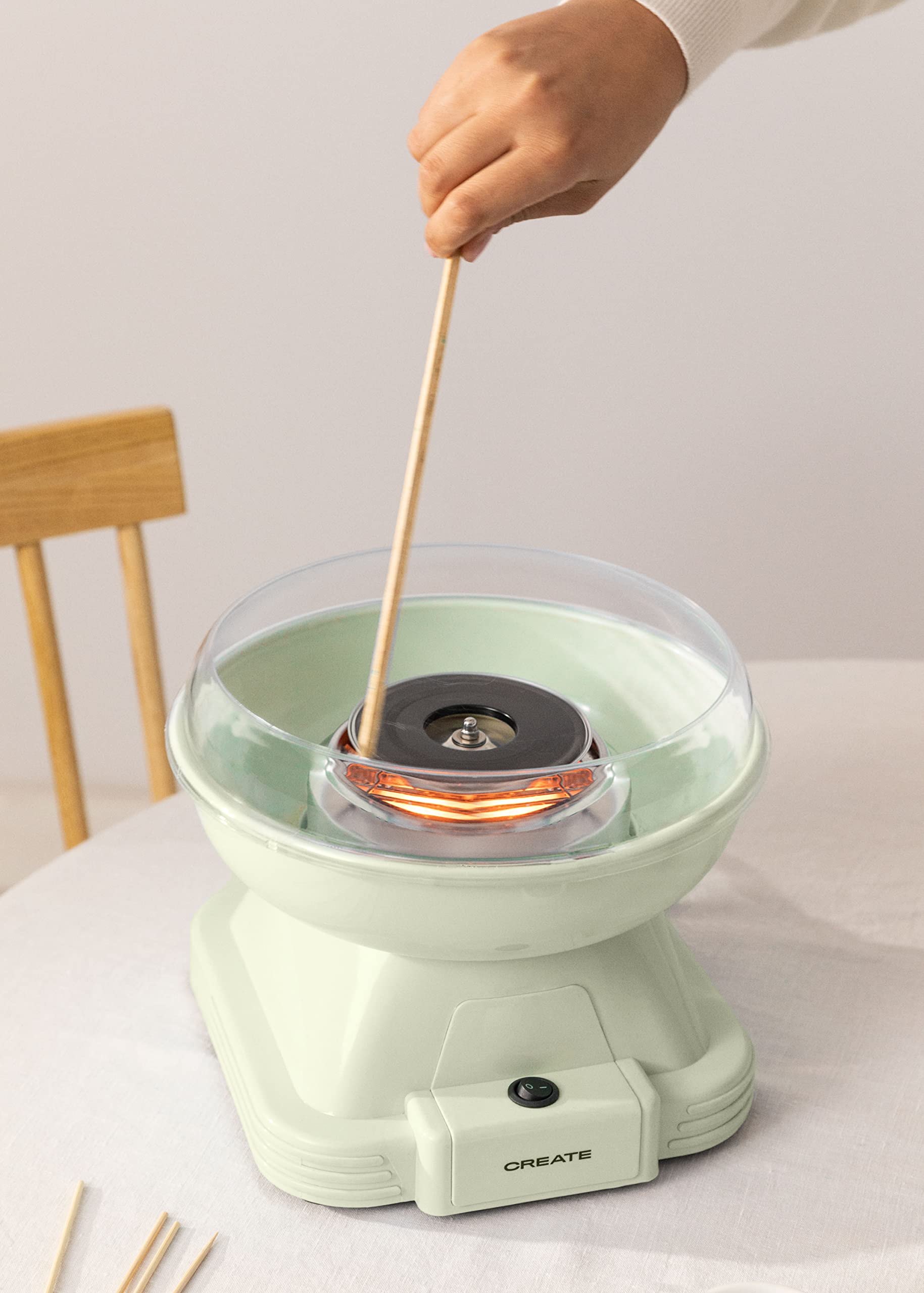 CREATE/COTTON CANDY MAKER/Zuckerwattemaschine Grün / 500W