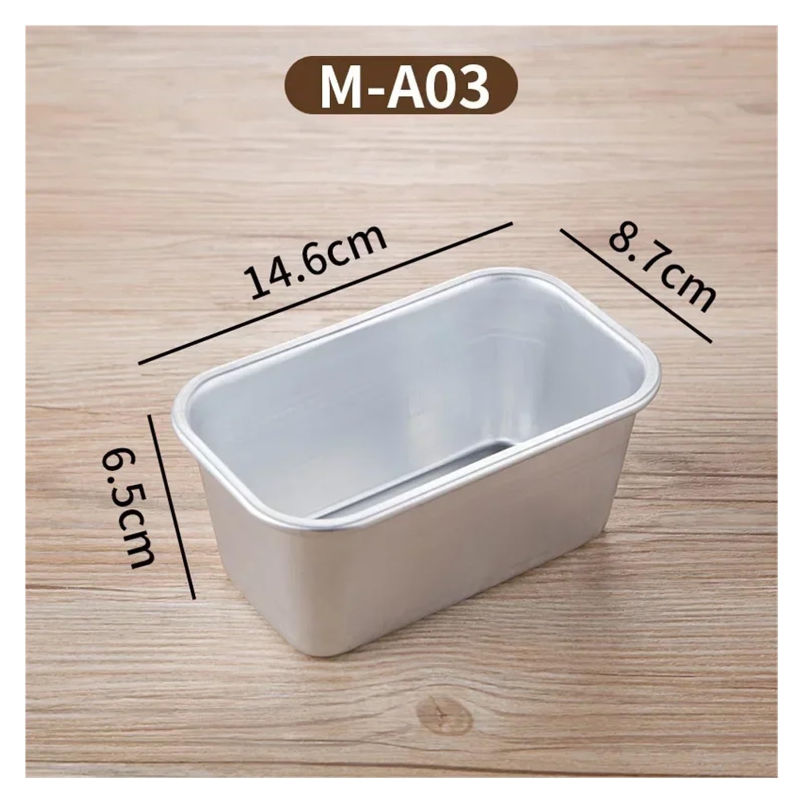 Genérico Juego de 5 moldes cuadrados de aleación de aluminio antiadherentes for hornear pan, queso, tartas y tostadas, ideal for hacer tú mismo en la cocina.
