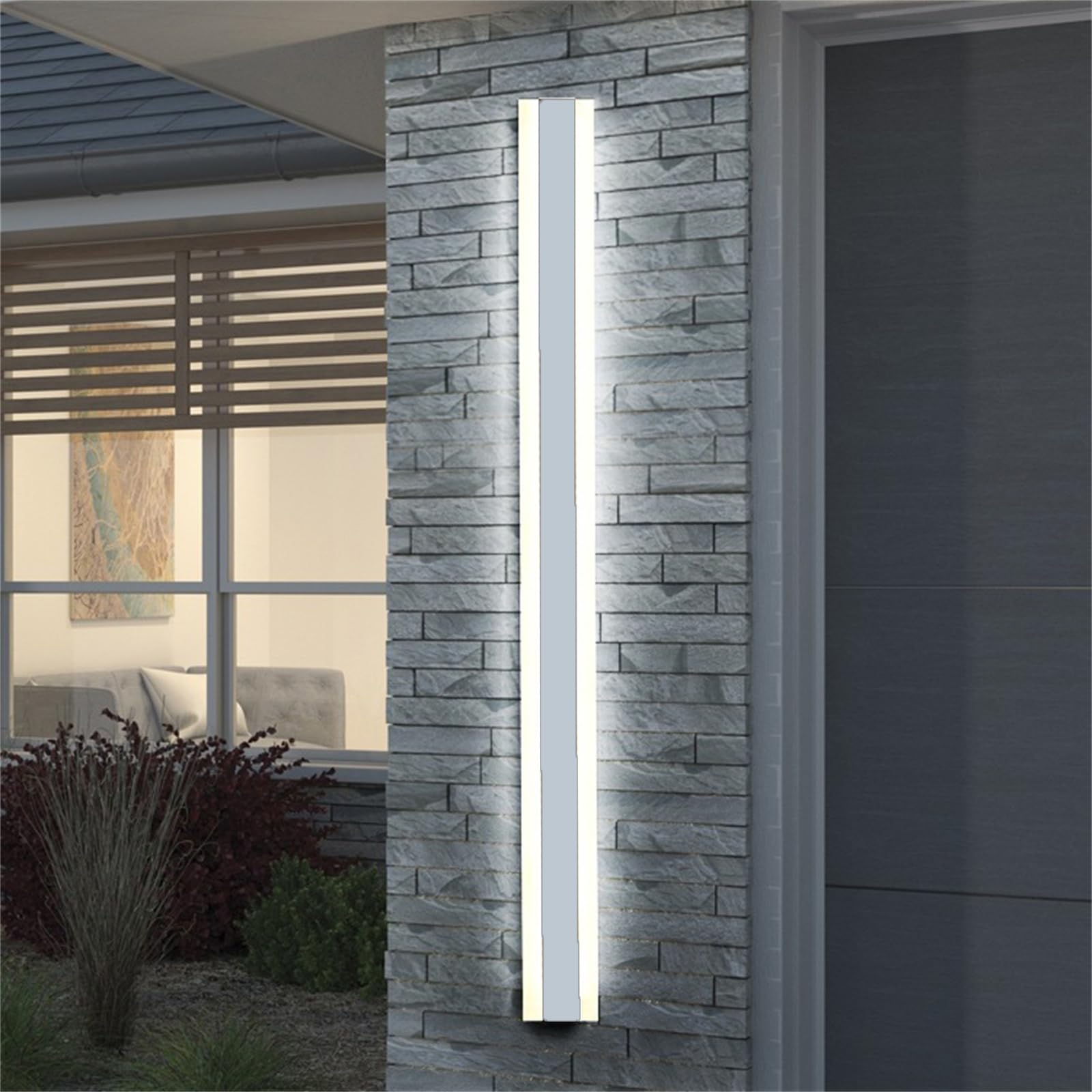 HELCEKOU LED Waterproof Garden Wall Lamp - Outdoor & Indoor IP65 Sconce Light for Villa, Hallway, Décor Long Strip Design Enhanced Illumination
