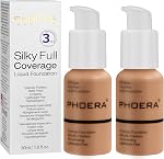 PHOERA Foundation,PHOERA Foundation Makeup for Women, PHOERA Full Coverage Foundation,30ml PHOERA 24HR Matte Oil Control Concealer (102- Nude)
