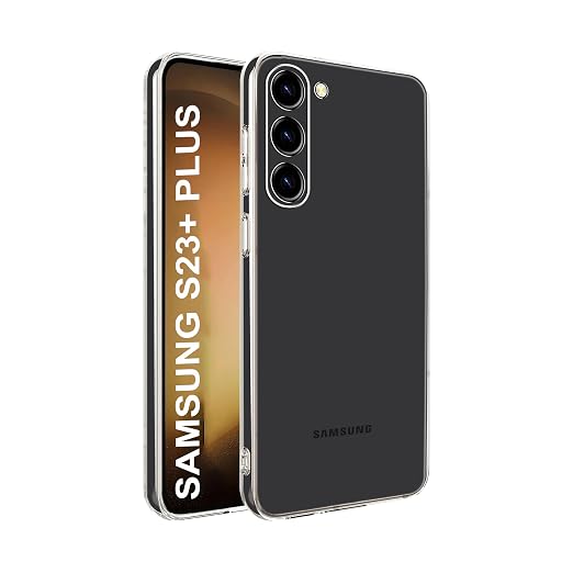 CEDO Samsung Galaxy S23+ Plus (5G) Clear Case Soft Flexible Slim-Fit Full Body 360 Protection Shock Proof TPU Back Cover (Transparent)