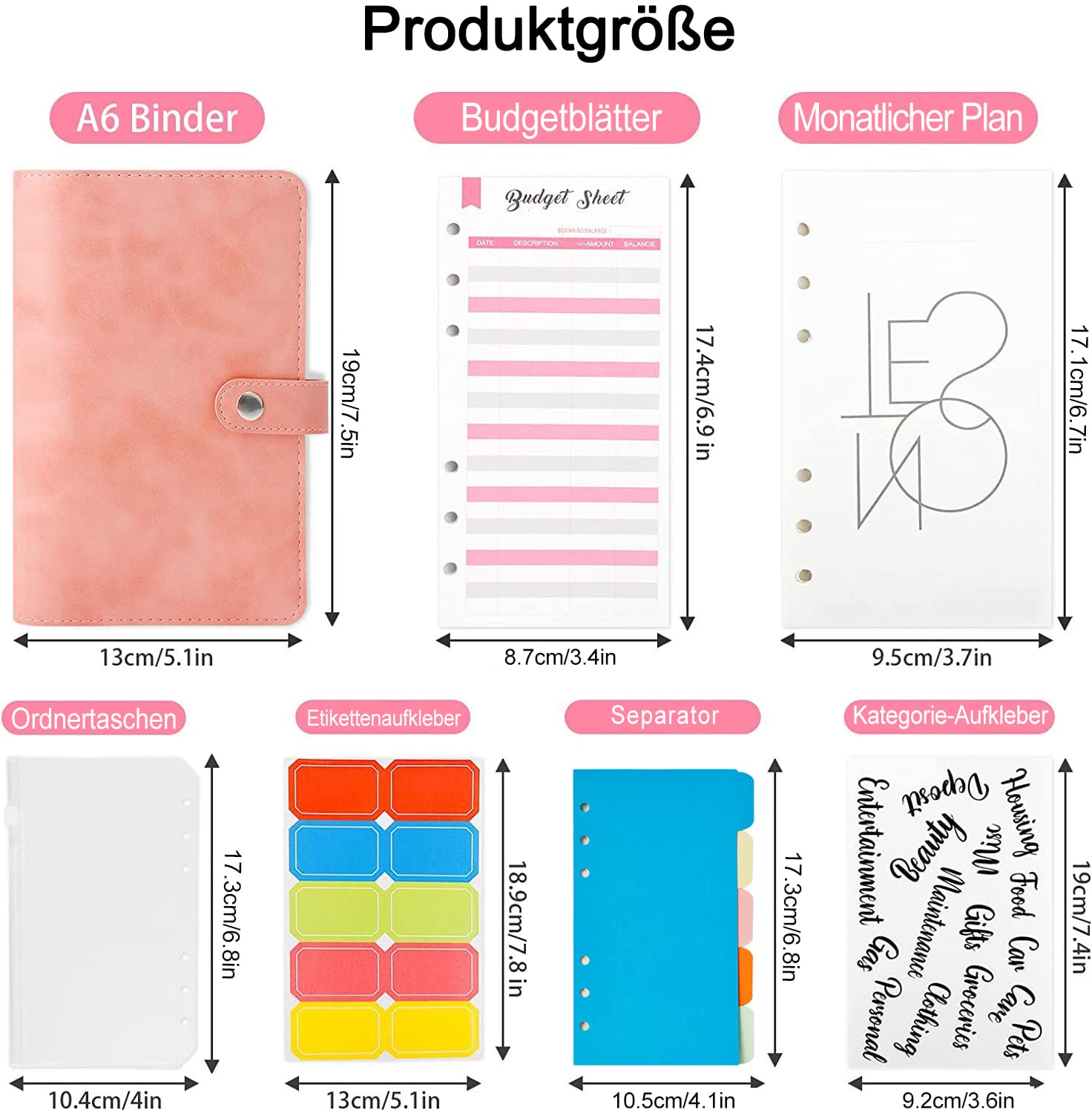 Quaderno Budget Personale A6 Con 8 Tasche - Per Risparmi E Gestione Finanze - Foto 8