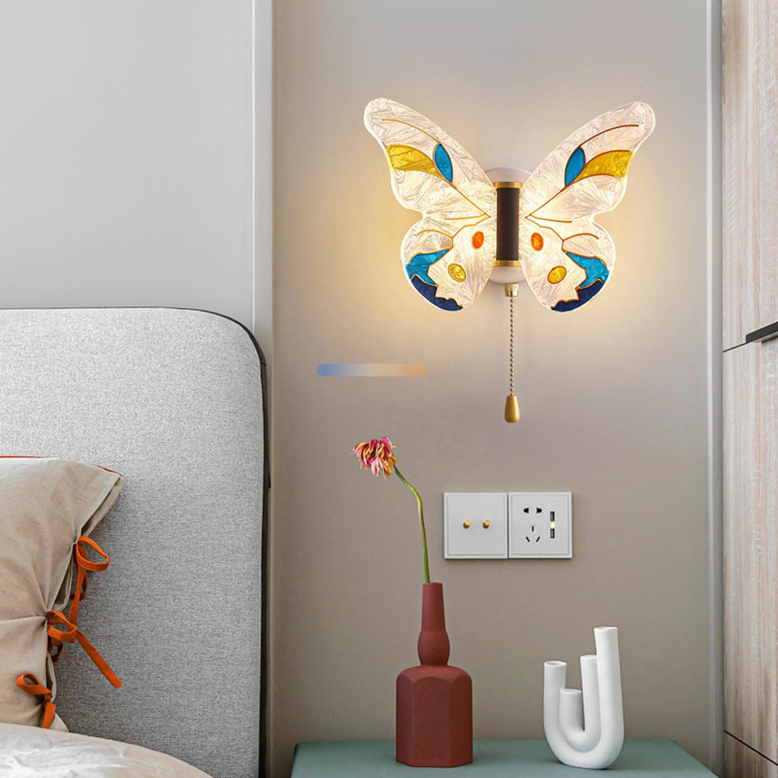 Apliques de pared interior LED con luz multicolor regulable e iluminación infantil 8