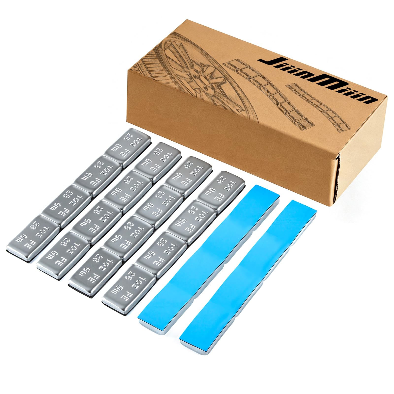 JiiinMiiin Upgraded Wheel Weights 1oz - 72PCS Adhesive Stick On