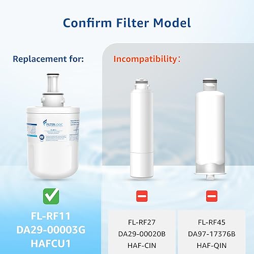 Miniatura 5 de Filterlogic DA29-00003G Filtro de agua para refrigerador, repuesto para Samsung DA29-00003G, DA29-00003B, Aqua-Pure Plus, RFG237AARS, DA29-00003F,