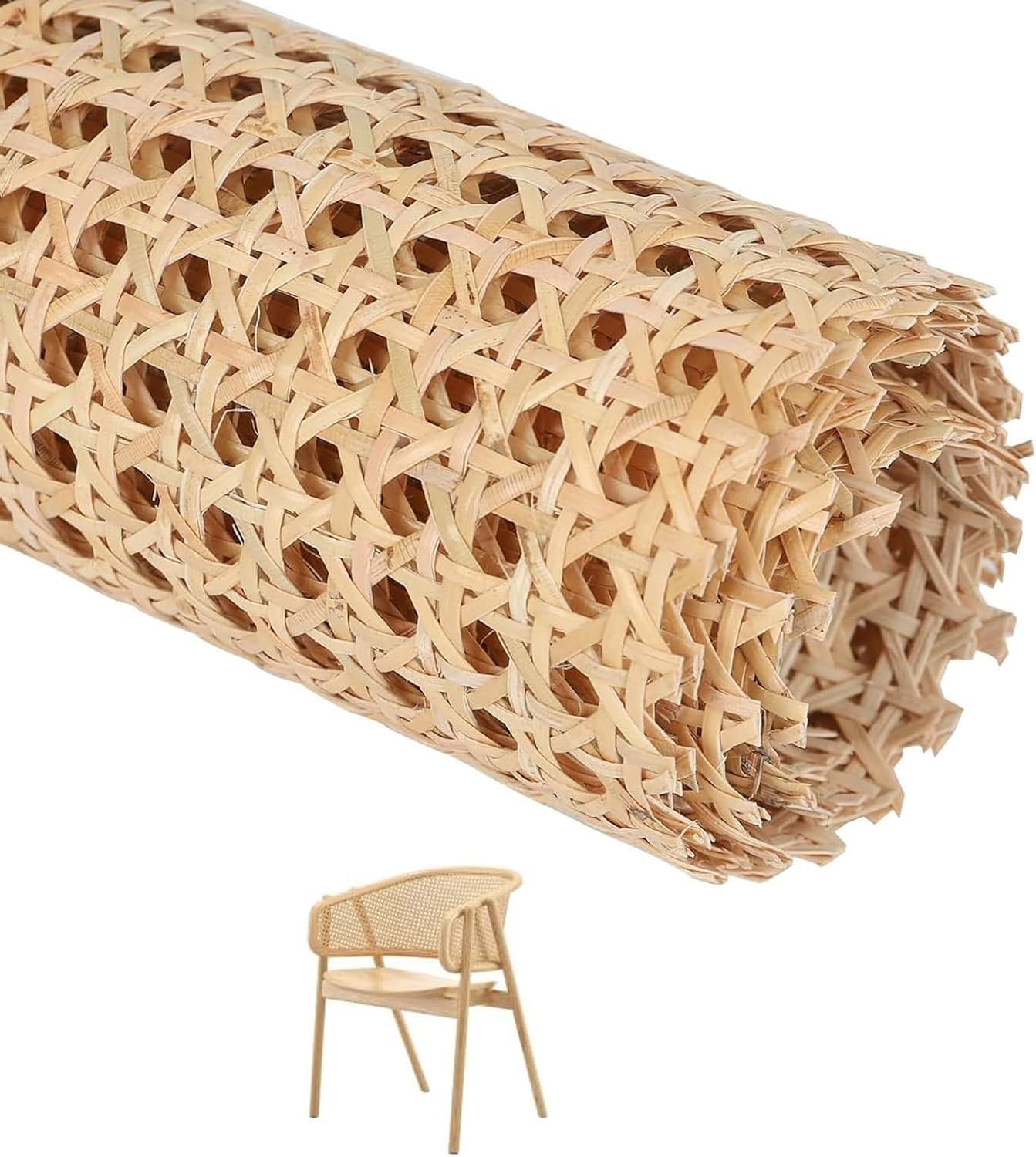 Cane Webbing - Rotolo di Rattan Aperto Intrecciato, per progetti di caning, Decorazione per la casa, 40 x 100 cm