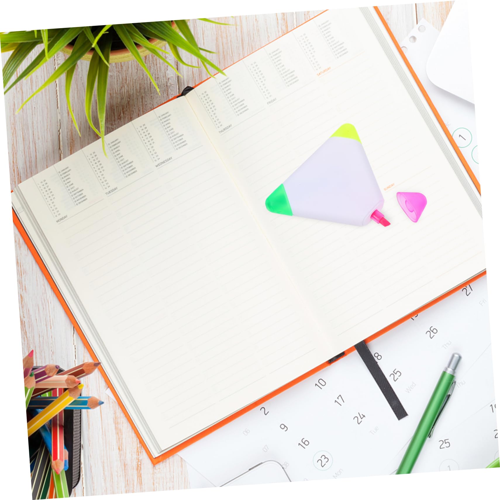 OSALADI 5 Sätze Textmarker Fluoreszierender Farbstift Textmarker Schreibstifte Fluoreszierende Zeichenstifte Dreiecksmarker Fluoreszierender Markierungsstift Farbige 5 Stück * 5