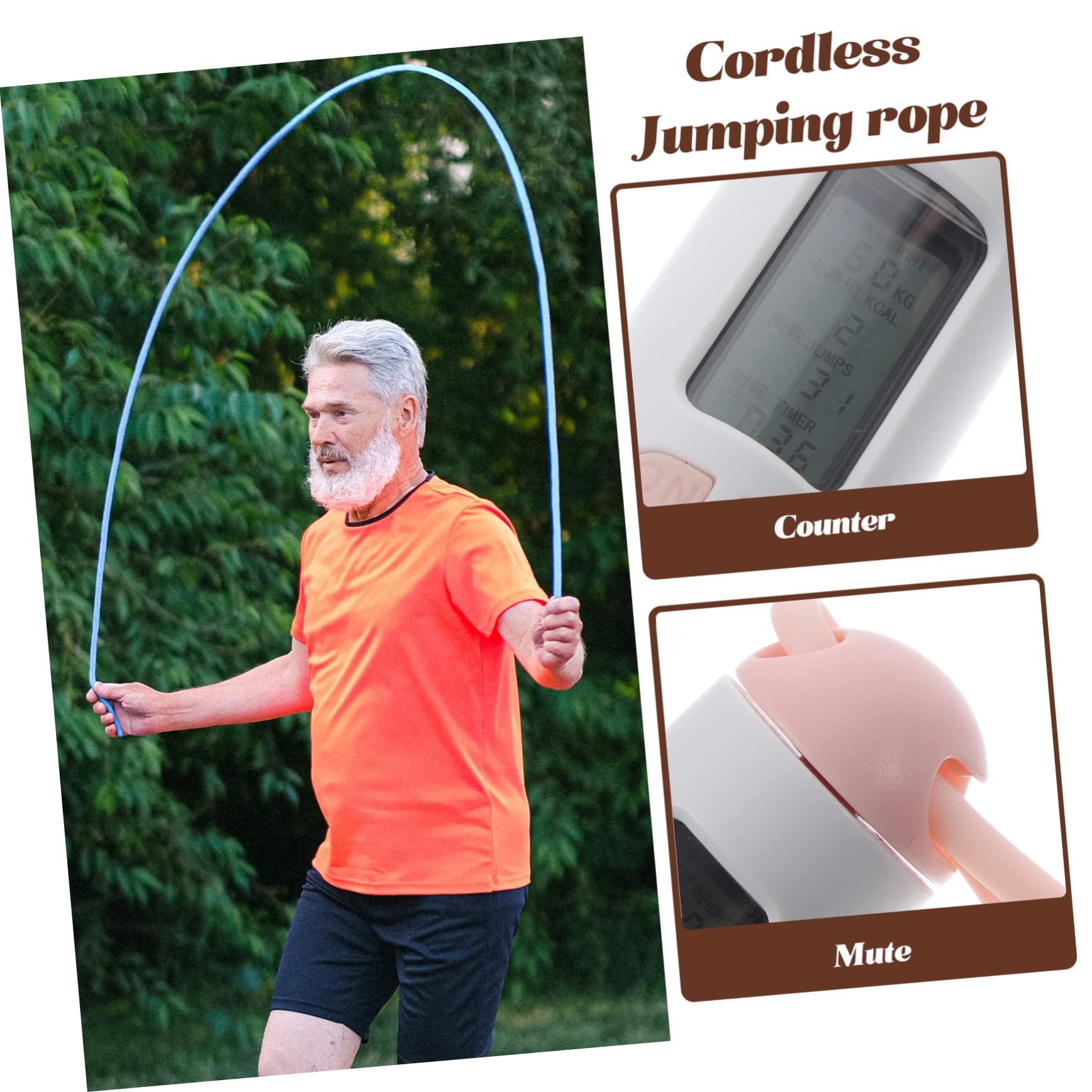 BESPORTBLE 2 Paires De Cordes À Sauter Pour Entraînement Sans Fil Avec Contrepoids Robustes Pour Le Fitness Sans Poignée