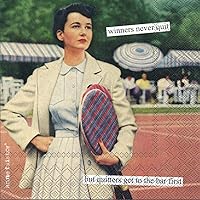 Vista 15 de Servilletas de papel para cócteles y bebidas de Boston International Anne Taintor, 5 x 5 pulgadas, Moderación