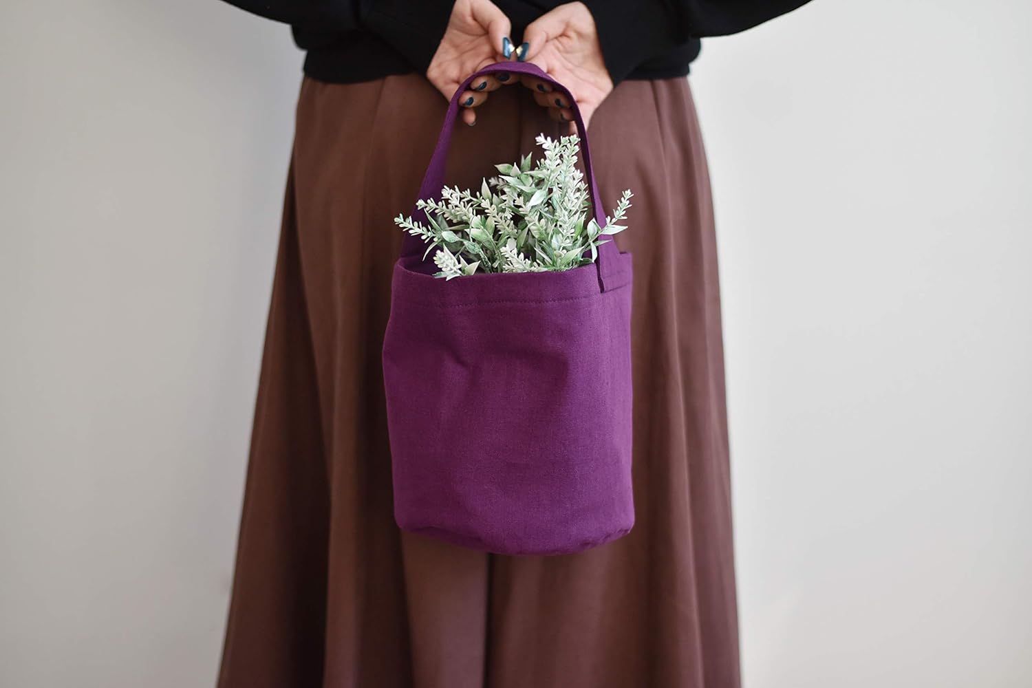 COTTONVILL 11COUNT Linen Blend Solid Bio Washing Fabric (3yard, 14-Blue Grey)