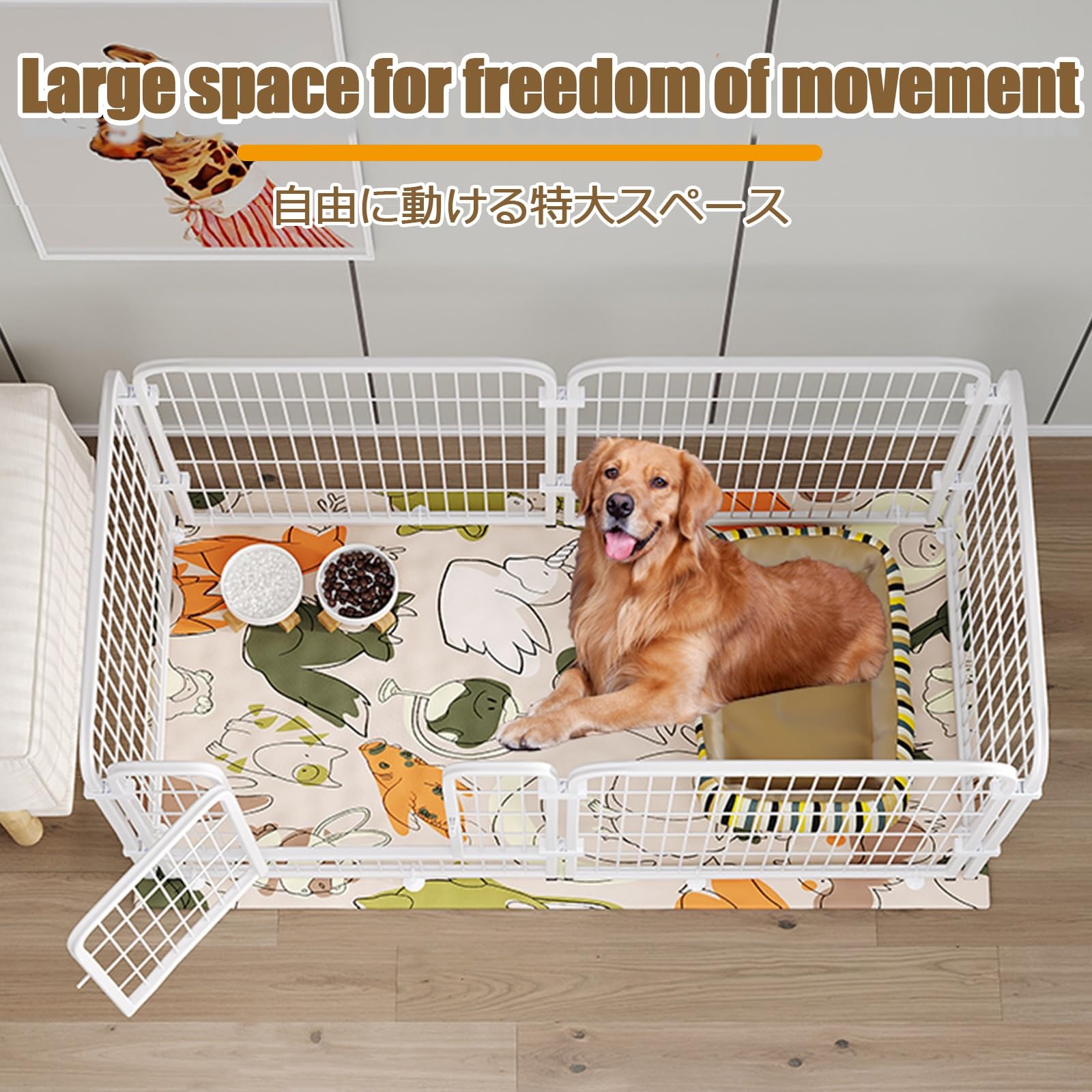 Recinto Recinzione Per Cani Recinto Per Cuccioli Recinto Per Animali In Metallo Recinto Per Animali Da Esterno E Interno Recinzione Per Cuccioli Con Porta Recinto Per Cani Pieghevole(White,12