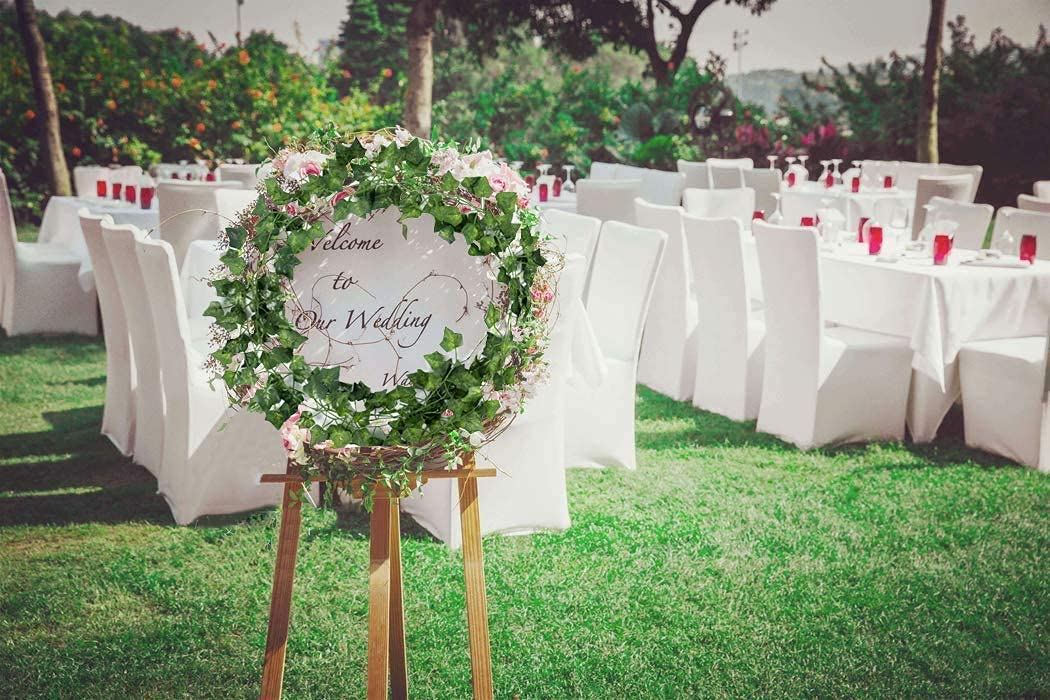 3 Pack - 6 Metre -21 Feet Long Artificial Ivy Leaf Garland Plants Vine Hanging Wedding Garland English Ivy Home Kitchen Garden Office Wedding Wall Decor