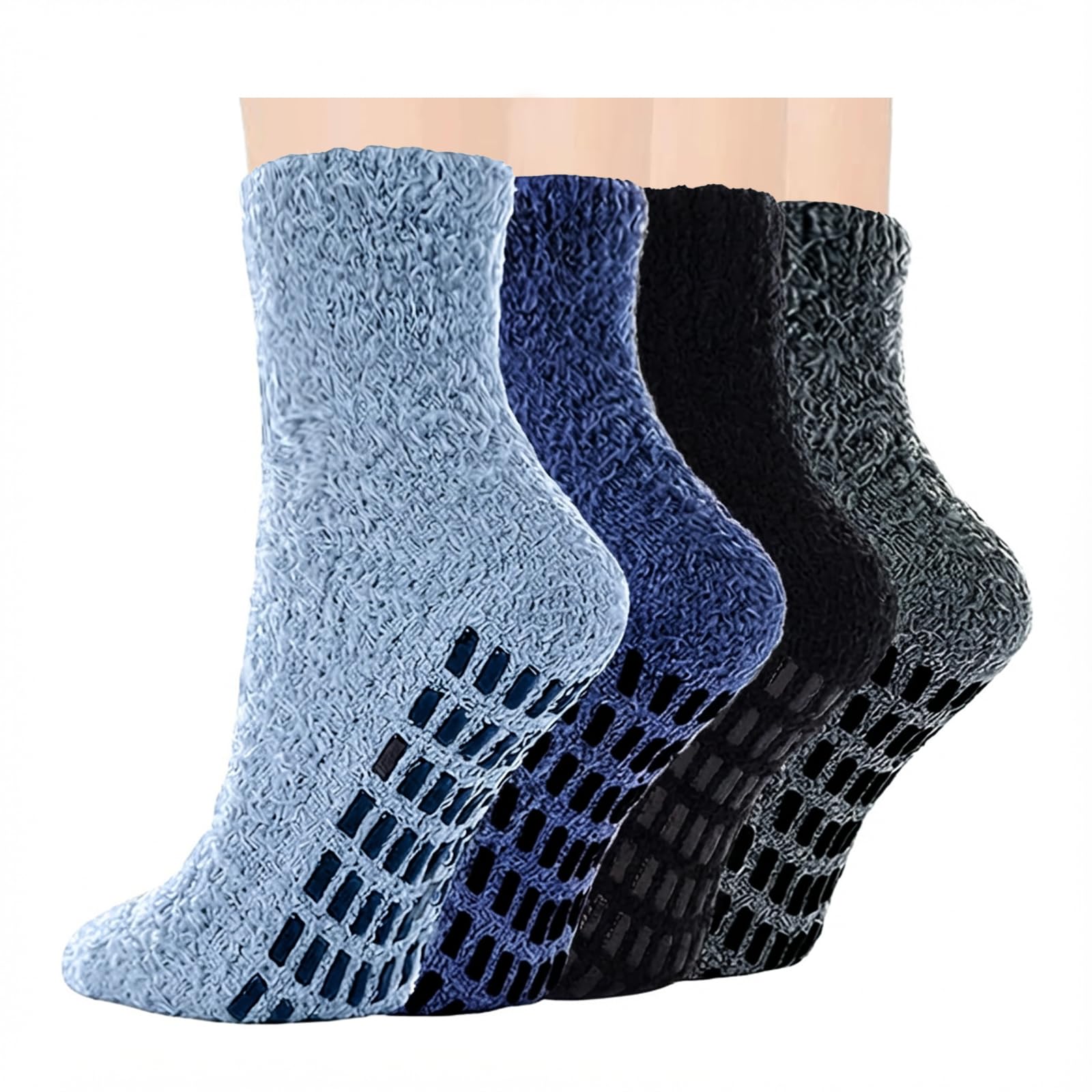 Flintronic Calcetines Invierno Antideslizantes Hombre Calcetines Térmicos Gordos