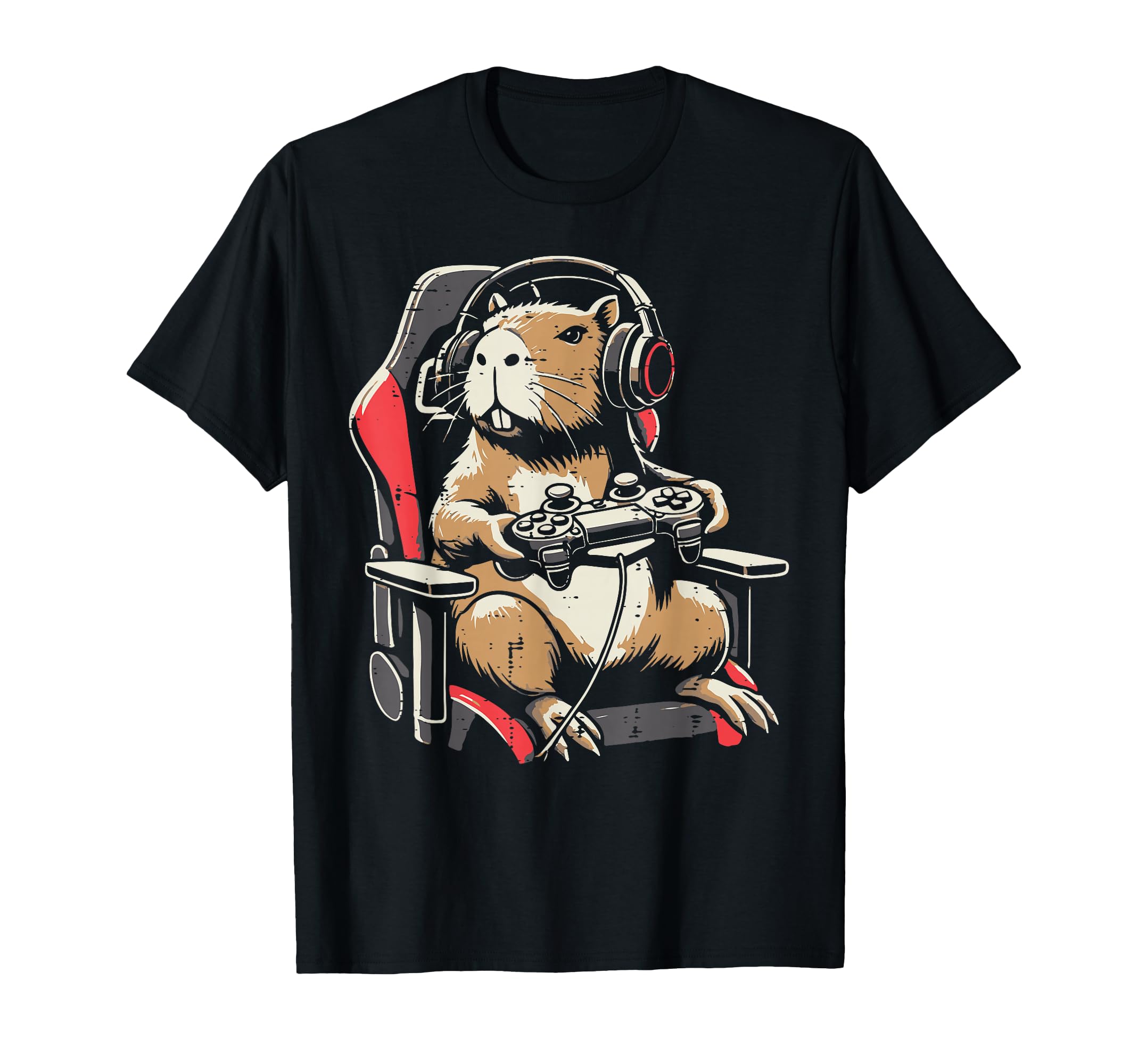 Capybara Gaming Chair Headphones Gamer Capy Men Boys Kids T-Shirt