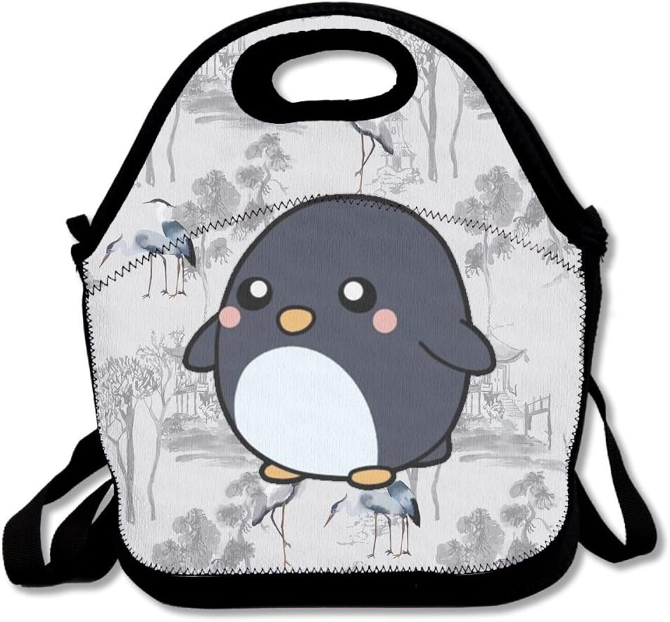Cute Penguin Lovely Outdoor Cooler Bag Lunch Tote Picnic Bag With Rope Belt Stylish