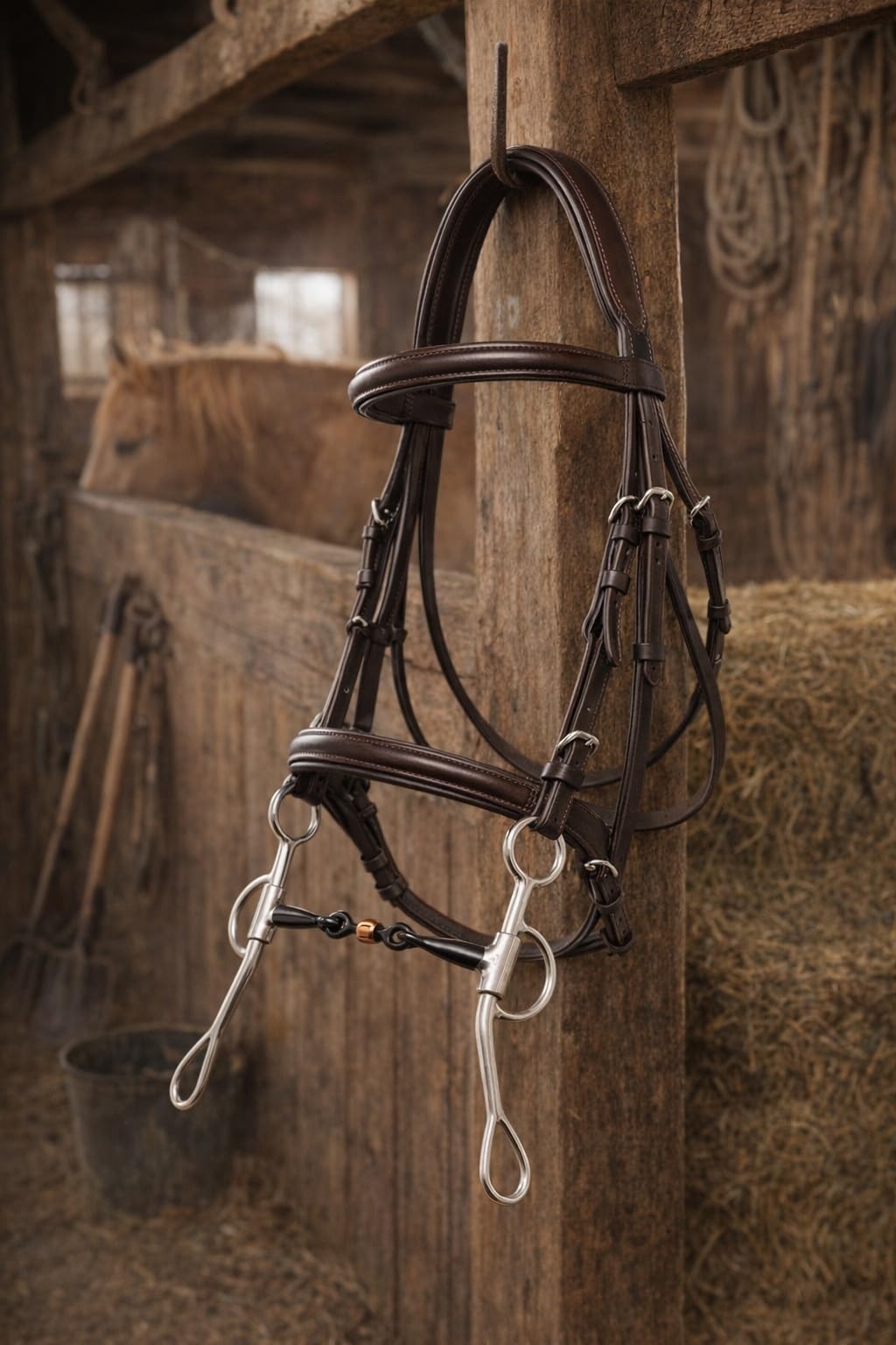 Horse Western 35313v - Morso a Bocca di Ferro per Cani con Rullo in Rame, Stainless Steel/Copper, 5" Mouth