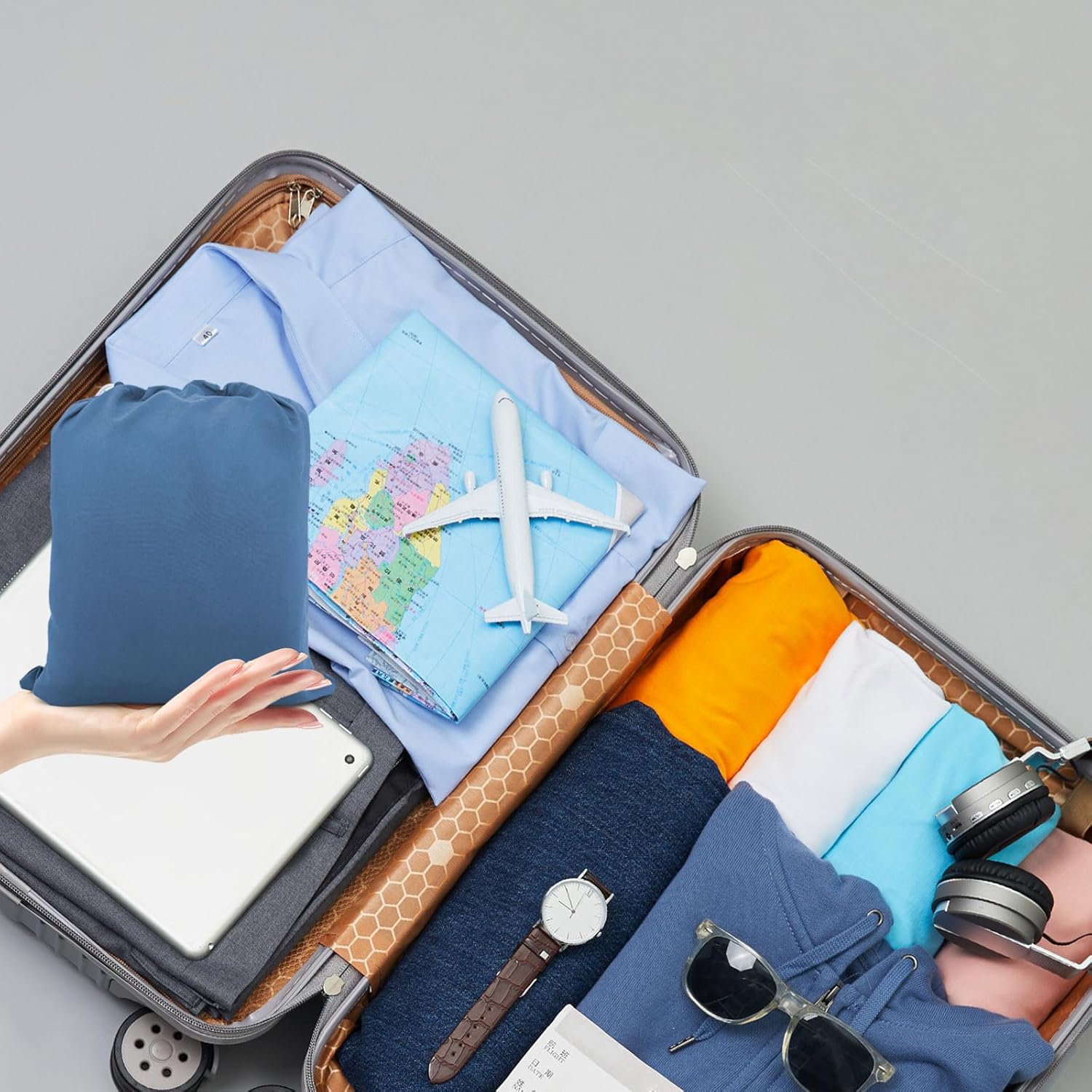 Sleeping Bag Liner,Travel Sheet & Adult Sleep Sack, Camping Sheets Travel Sleep Sack for Backpacking,Hotels & Hostels -Lightweight Single &Double Travel Sheet Camping Sheets