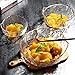 SYXLTSH Glass Salad Bowl, Fruit Bowl Flower Shape, Serving Bowls, Bowl Dish Plate for Decorative Home, Kitchen, Mixing, Candy, Nut, Snack, Dessert, Ice Cream (Crystal Clear with Gold Rim, Large)