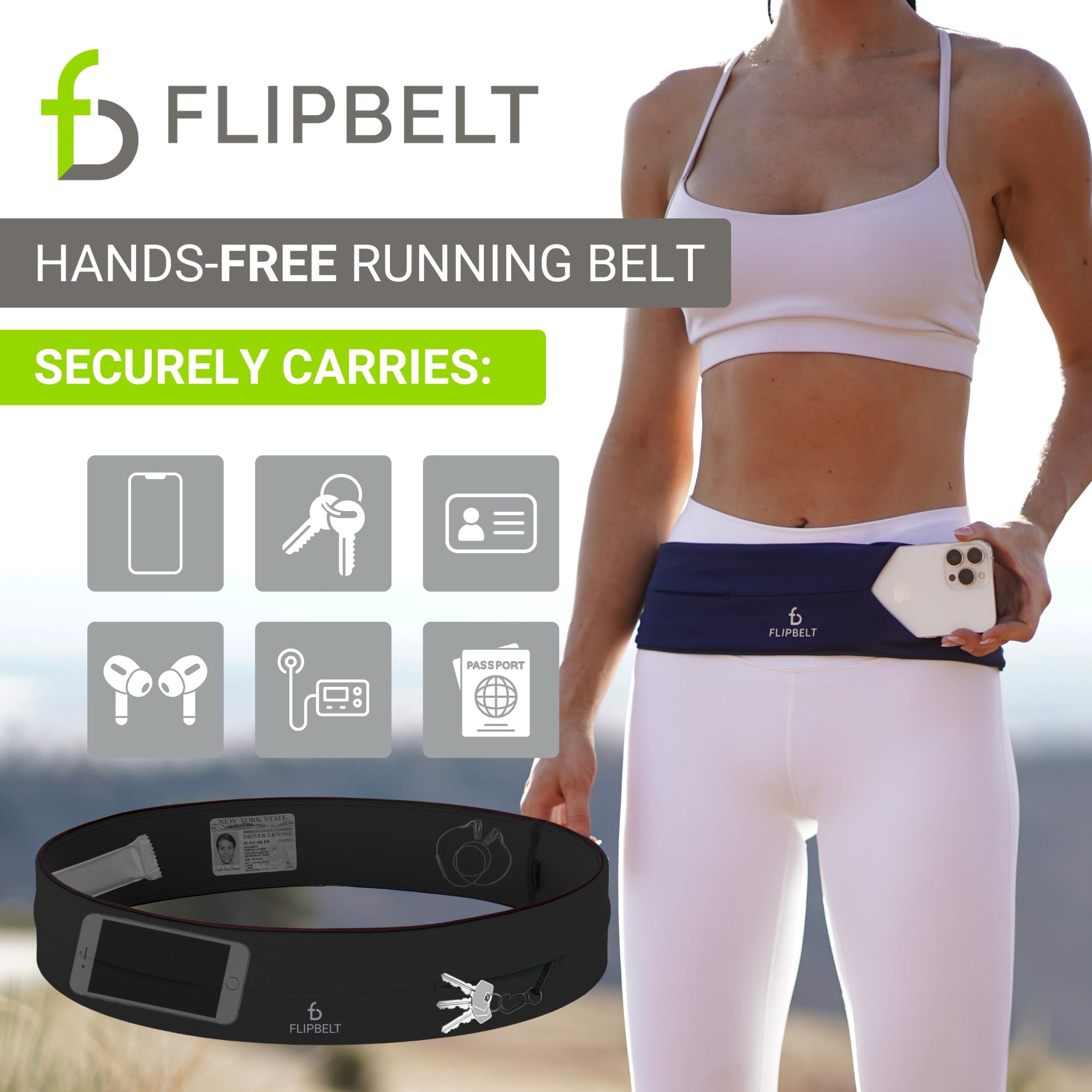 Flipbelt Classic Ceinture multipoche Unisexe L Noir