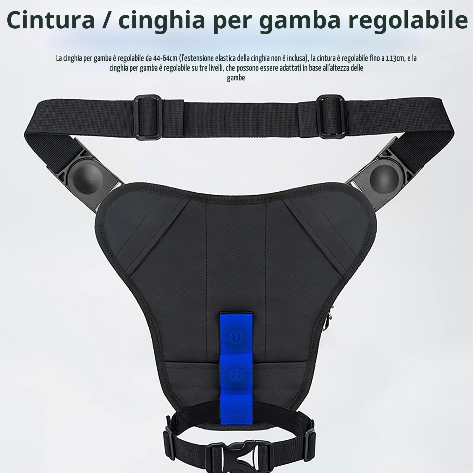 ROCKBROS Borsa da Serbatoio per Moto, Marsupio Cosciale a Tracolla Uomo Donna, Borsa da Gamba Motociclismo, Fissaggio Magnetico, Design Espandibile, Accessori Moto