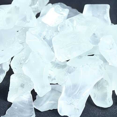 Miniatura 1 de Ausluru Relleno de jarrón de vidrio marino esmerilado de 5 libras, vidrio triturado, decoración de vidrio de mar ideal para manualidades, gravas de